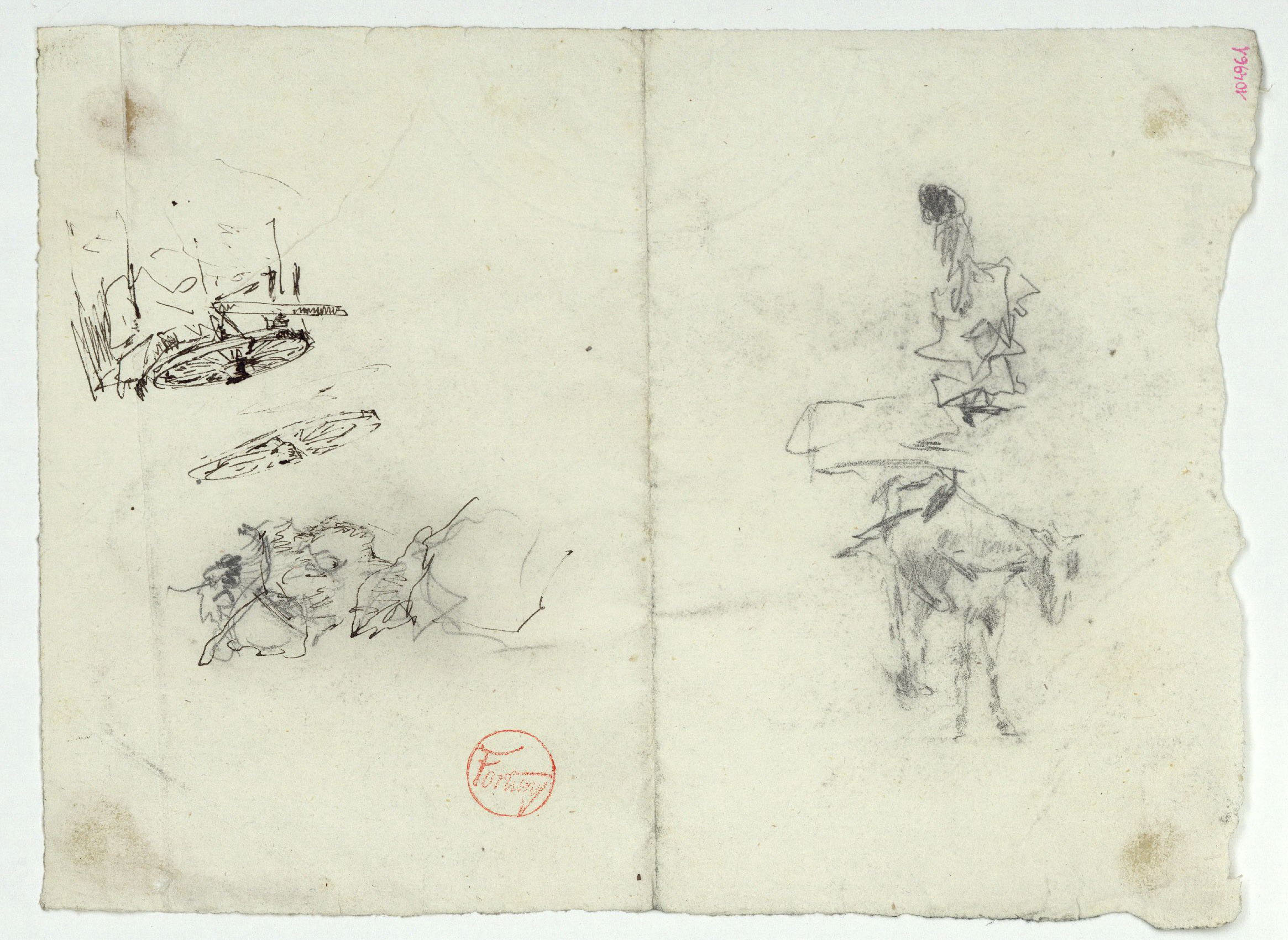 image for: Marià Fortuny - Rodes de carro, ruc i croquis inconcrets - Cap a 1874