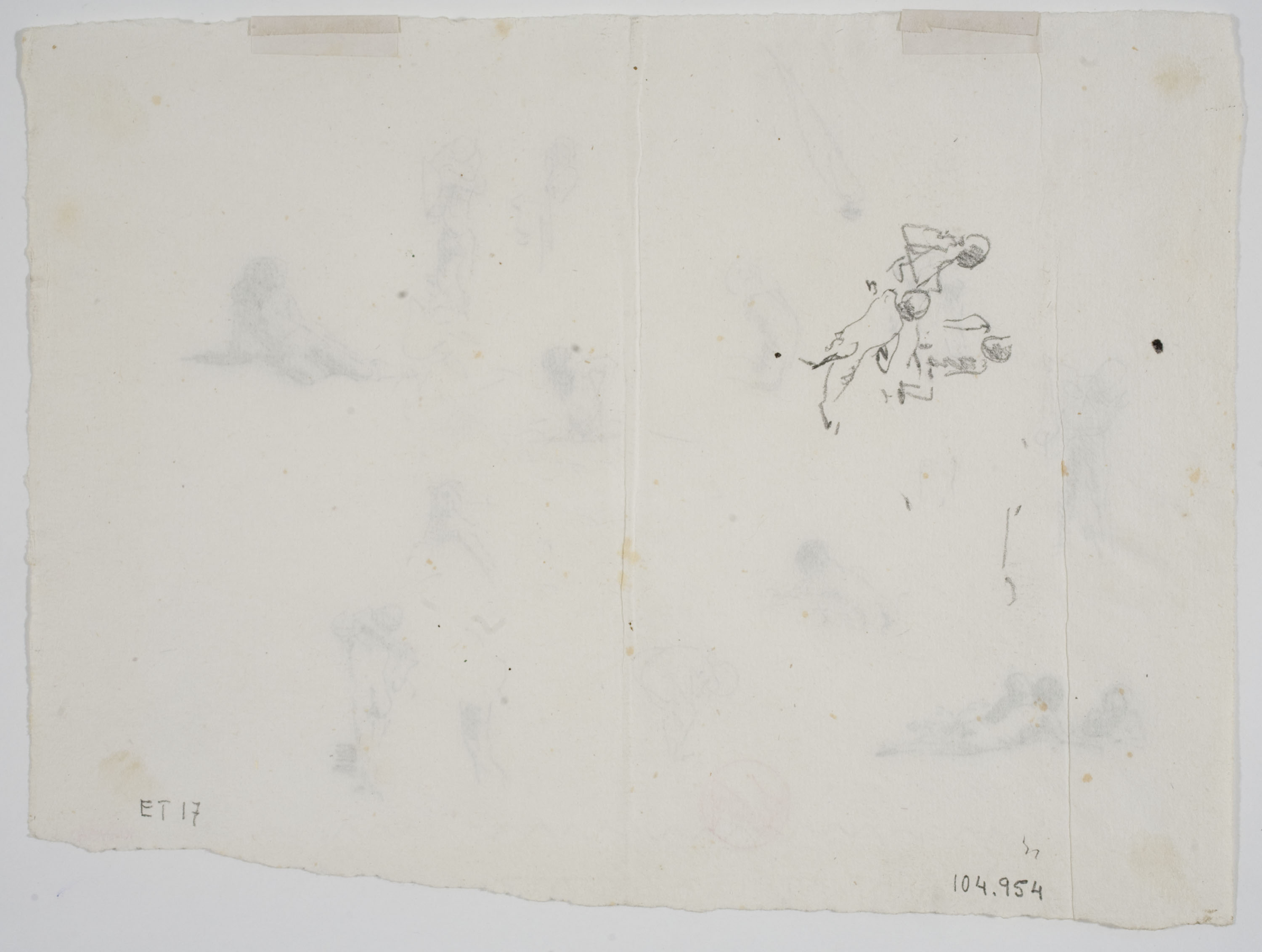 image for: Marià Fortuny - Estudi per al quadre «Platja de Portici» (anvers) / Estudi per al quadre «Platja de Portici» (revers) - Cap a 1874 [1]