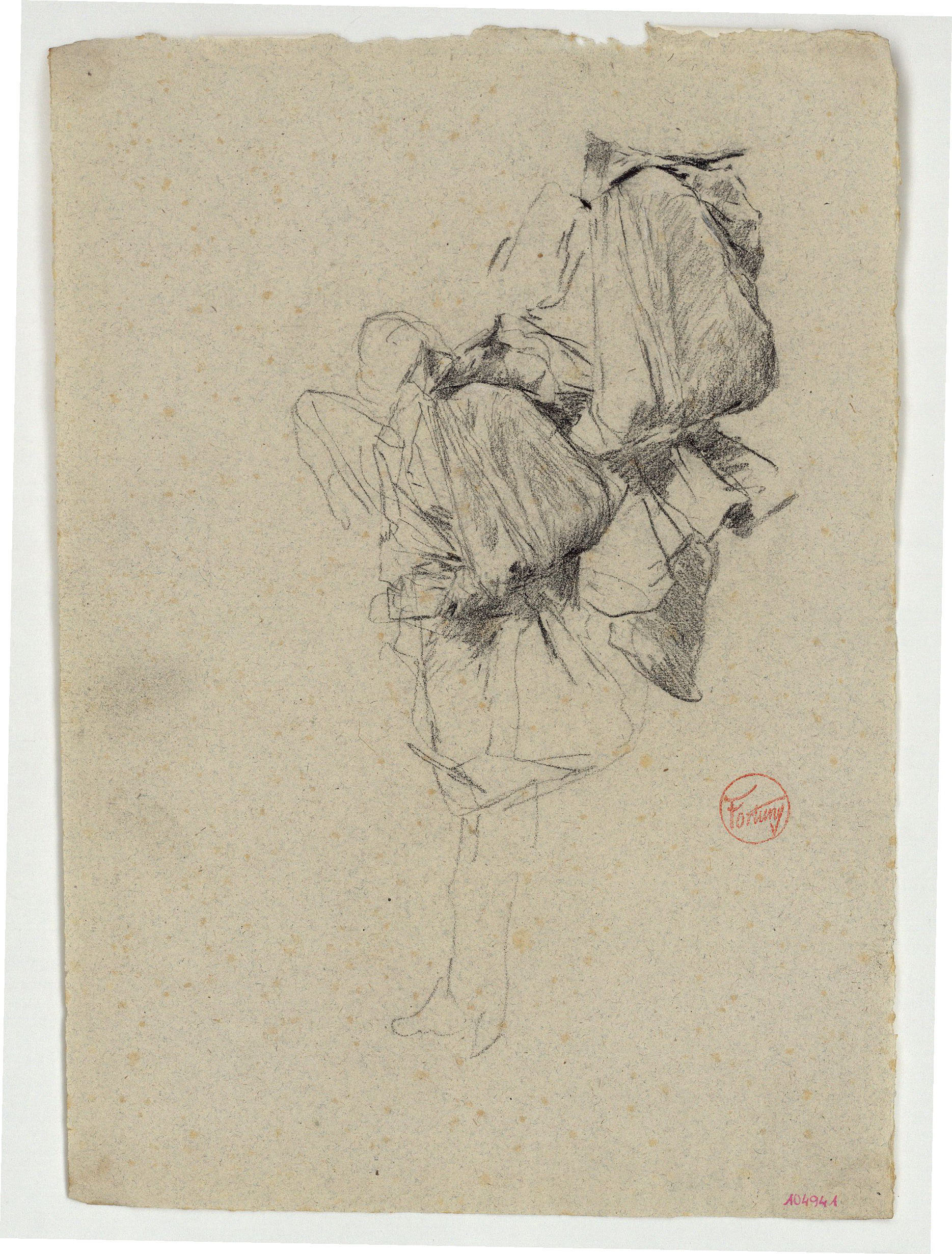 image for: Marià Fortuny - Estudi per al quadre «El jardí dels poetes» - Cap a 1871