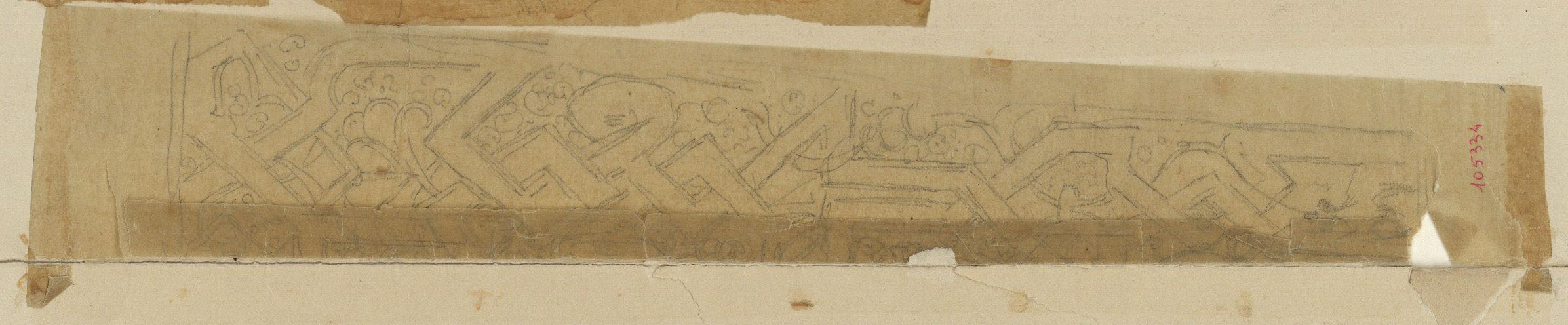 image for: Marià Fortuny - Calc d'ornamentació d'espasa d'estil musulmà - Cap a 1867-1872