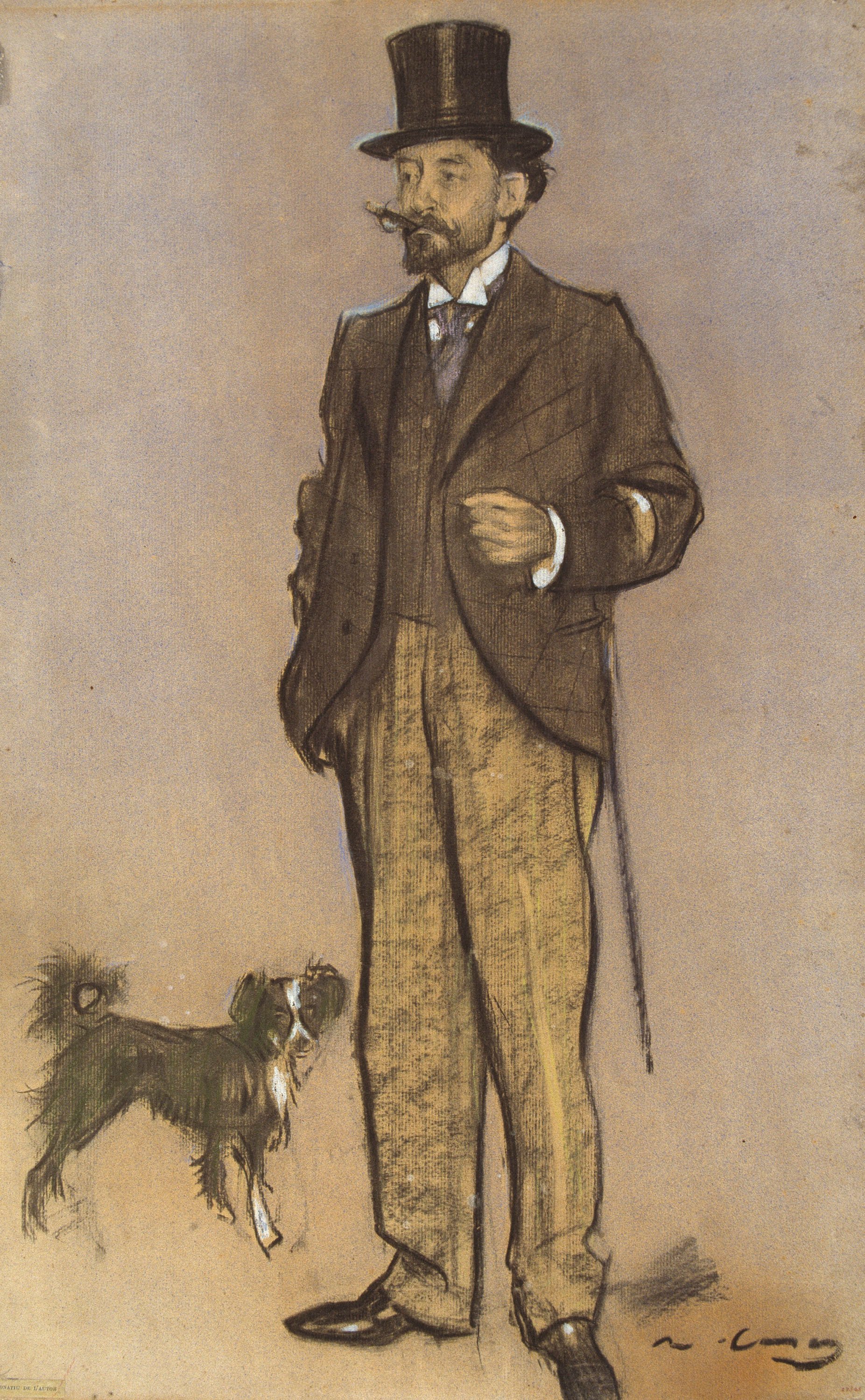 image for: Ramon Casas - Retrat de Lluís Figuerola - Cap a 1897-1898