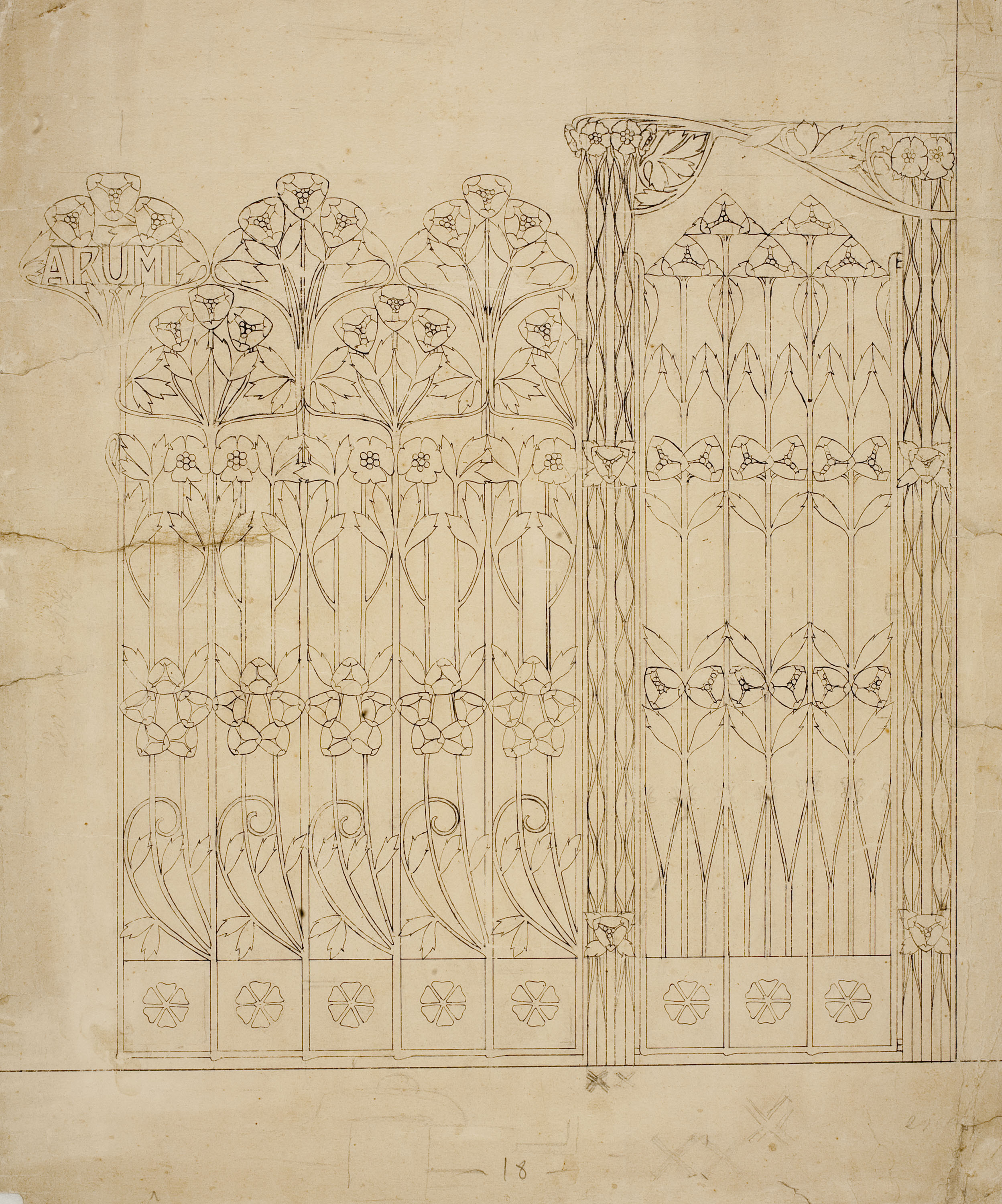 image for: Gaspar Homar - Reixa per a la casa Arumí de Barcelona - Cap a 1900-1909