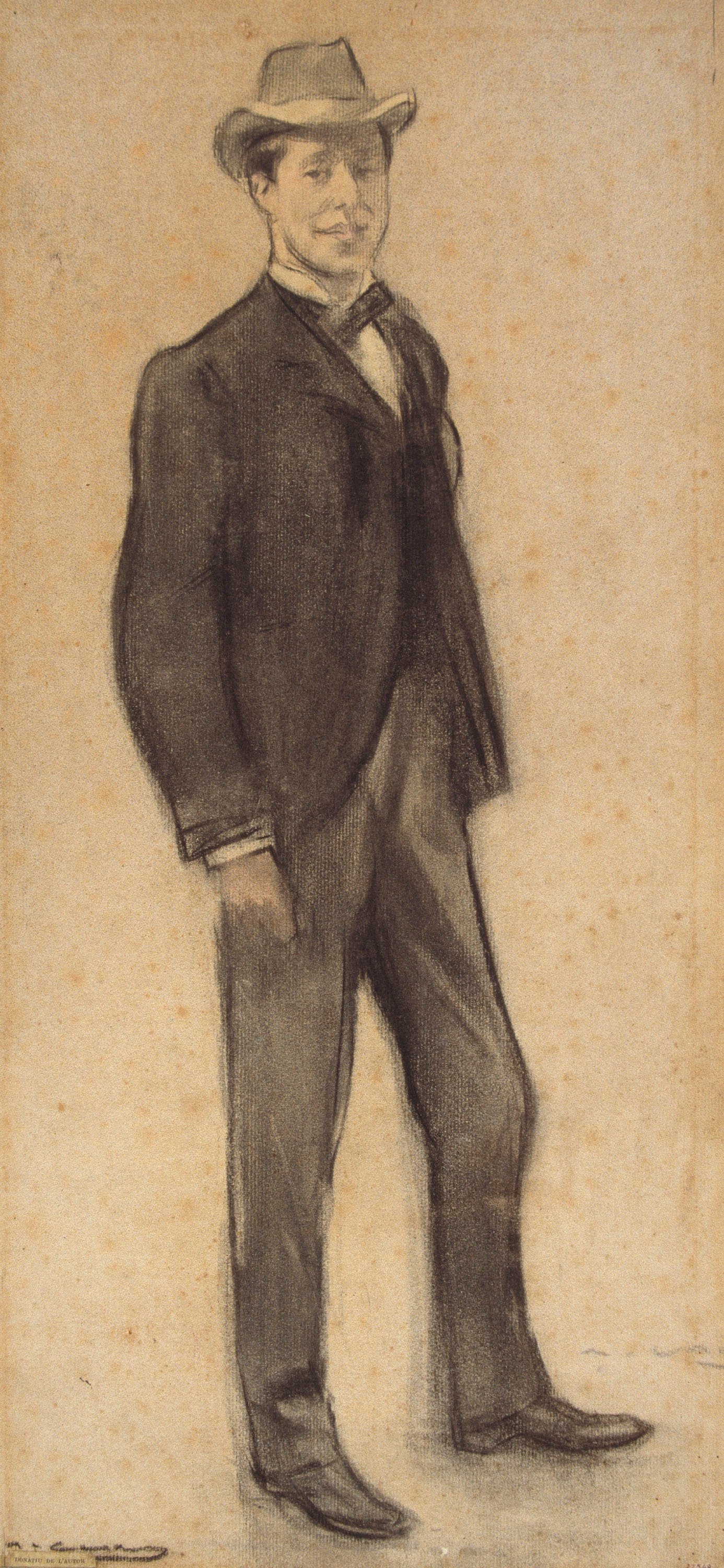 image for: Ramon Casas - Retrat de Carles Costa - Cap a 1897-1898