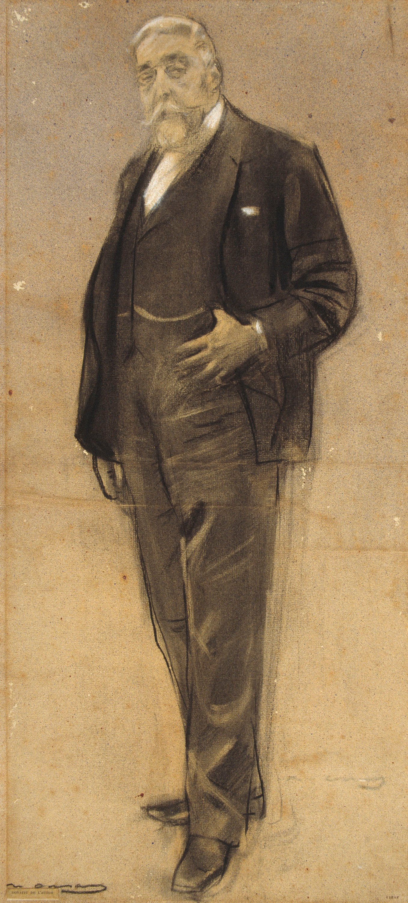 image for: Ramon Casas - Retrat de Josep Coll i Britapaja - Cap a 1897-1899