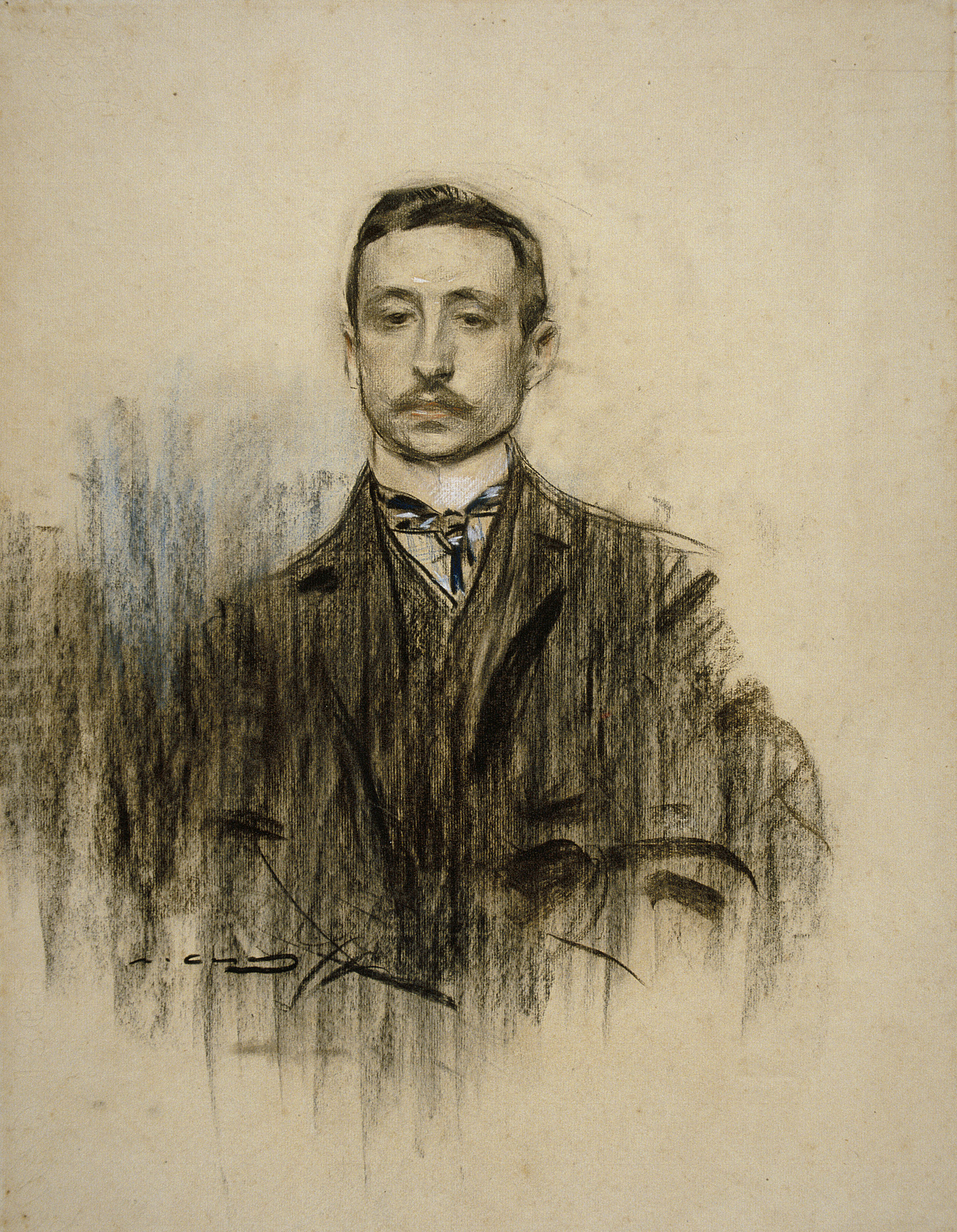 image for: Ramon Casas - Retrat d'Eduardo Chicharro - Cap a 1904-1905
