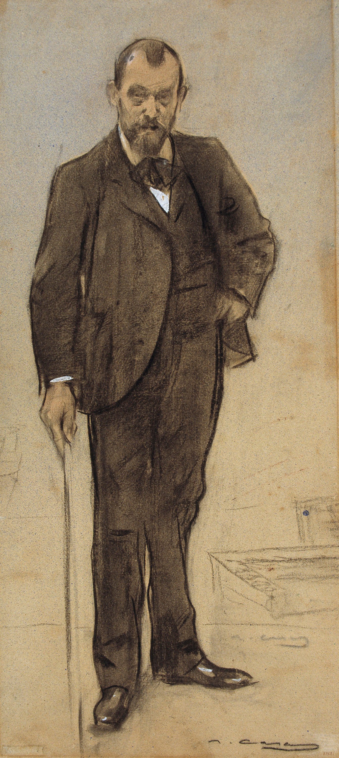 image for: Ramon Casas - Retrat de Joan Francesc Chia - Cap a 1897-1899