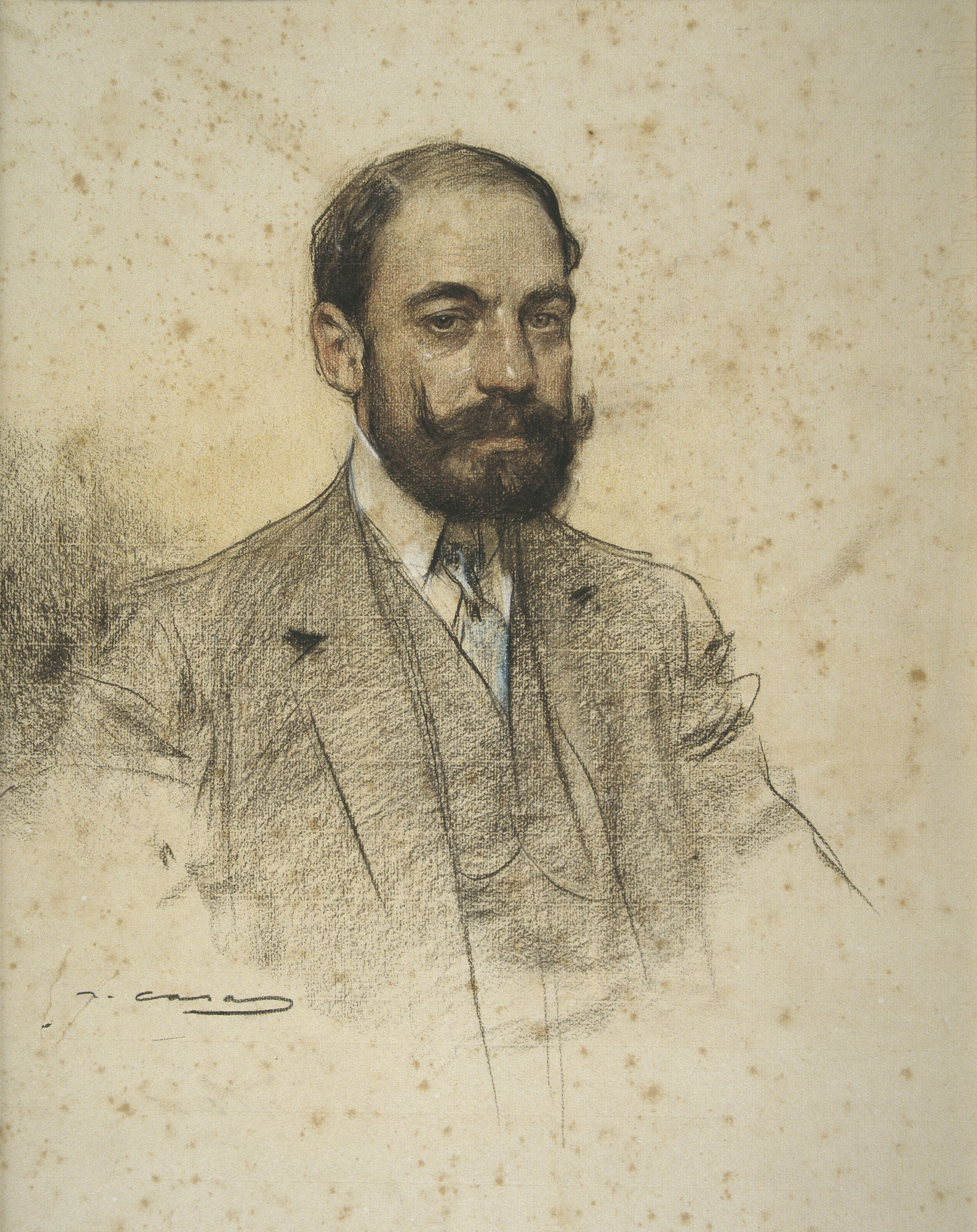 image for: Ramon Casas - Retrat de Pere Rahola - Cap a 1906-1908
