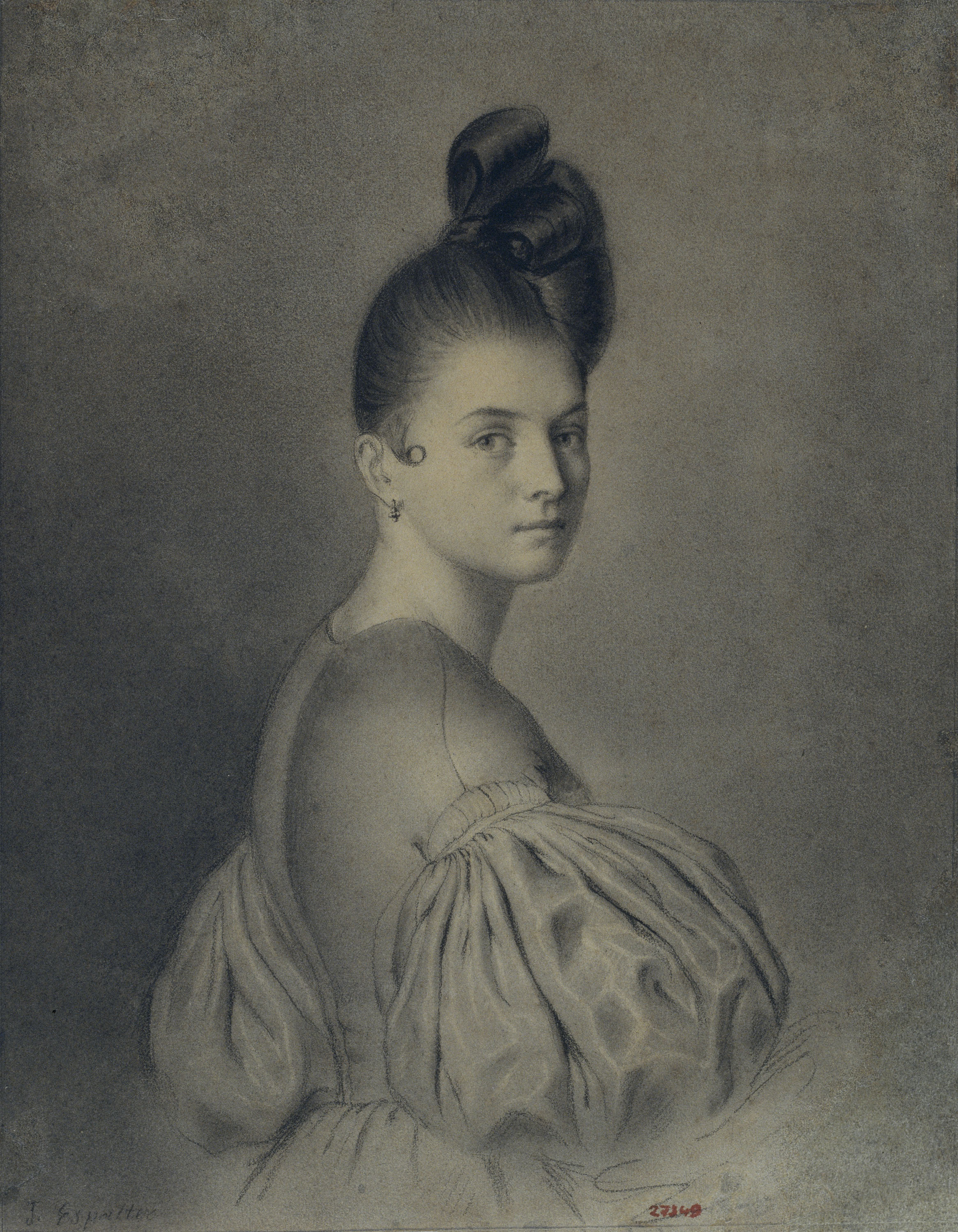 image for: Joaquim Espalter - Retrat de dama - Cap a 1850