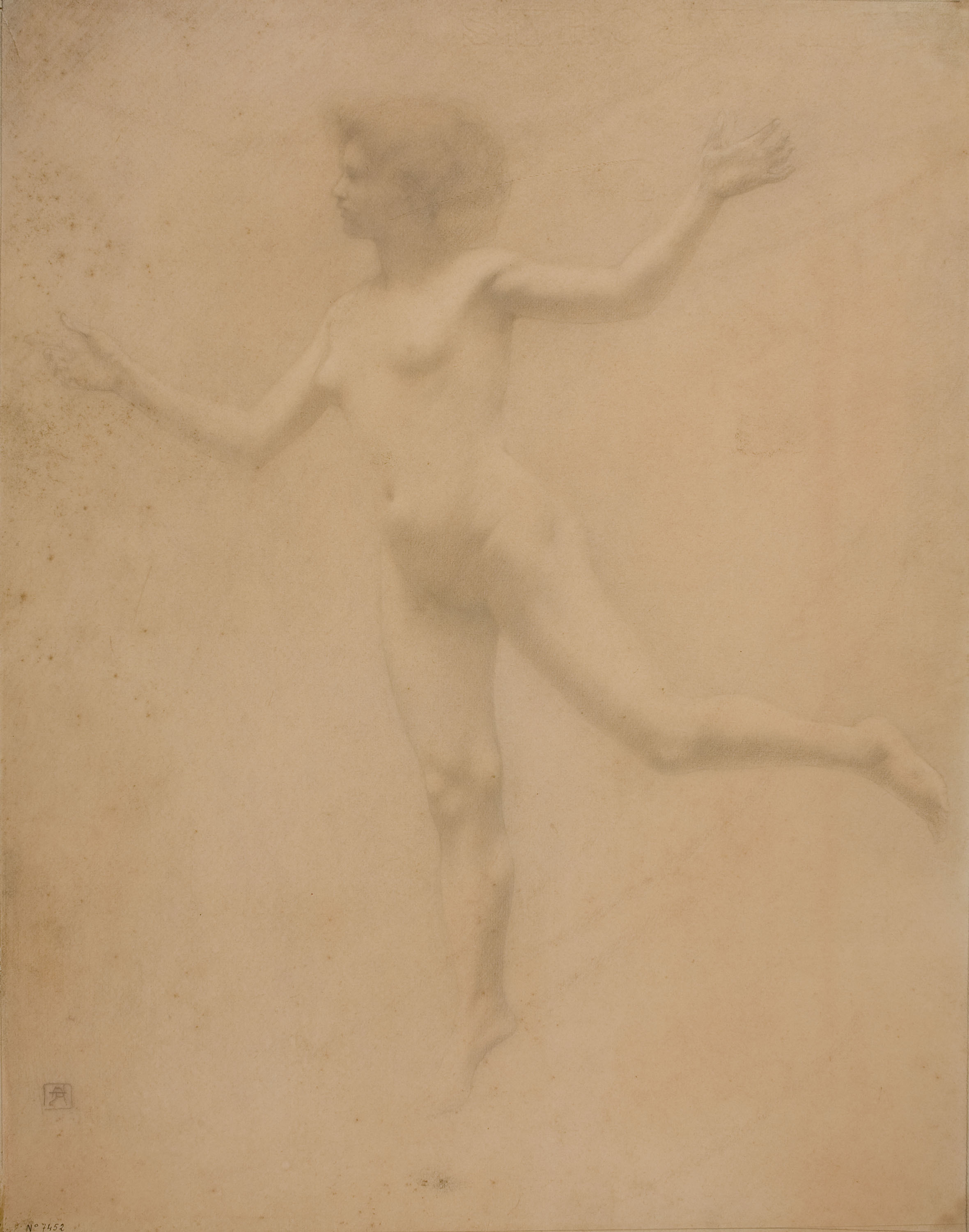 image for: Armand Rassenfosse - Nu femení en actitud de dansar - Cap a 1907