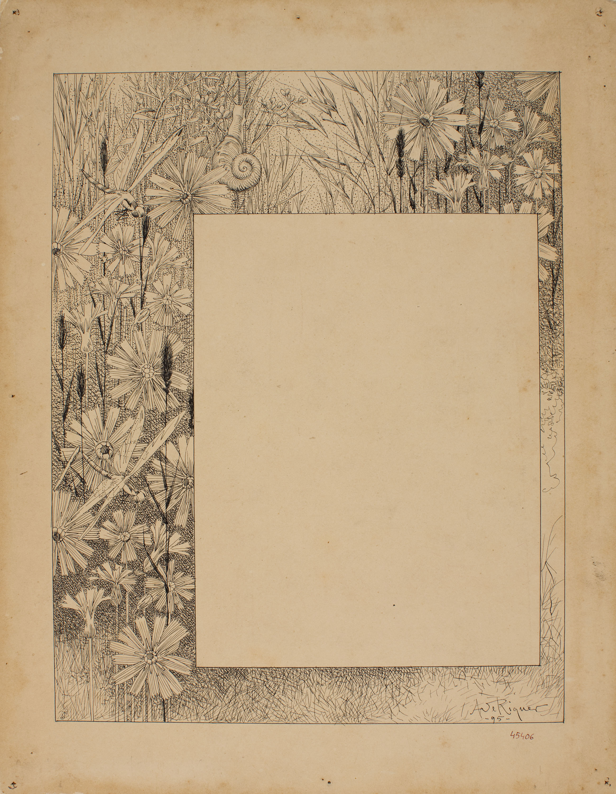 image for: Alexandre de Riquer - Projecte de portada - 1895