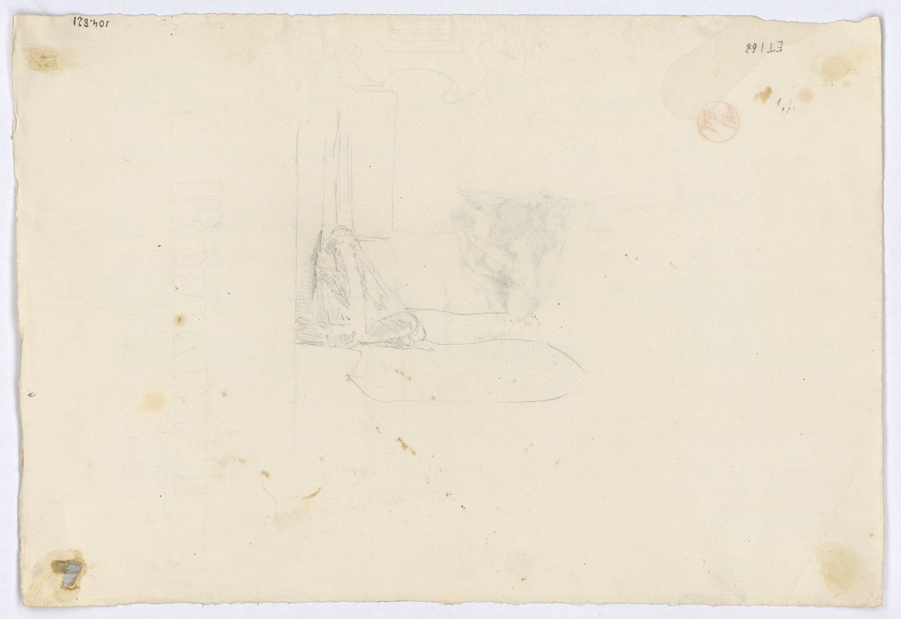 image for: Marià Fortuny - Estudi per al quadre «El tribunal de l'Alhambra» (anvers) / Estudi per al quadre «El tribunal de l'Alhambra» (revers) - Cap a 1871 [1]