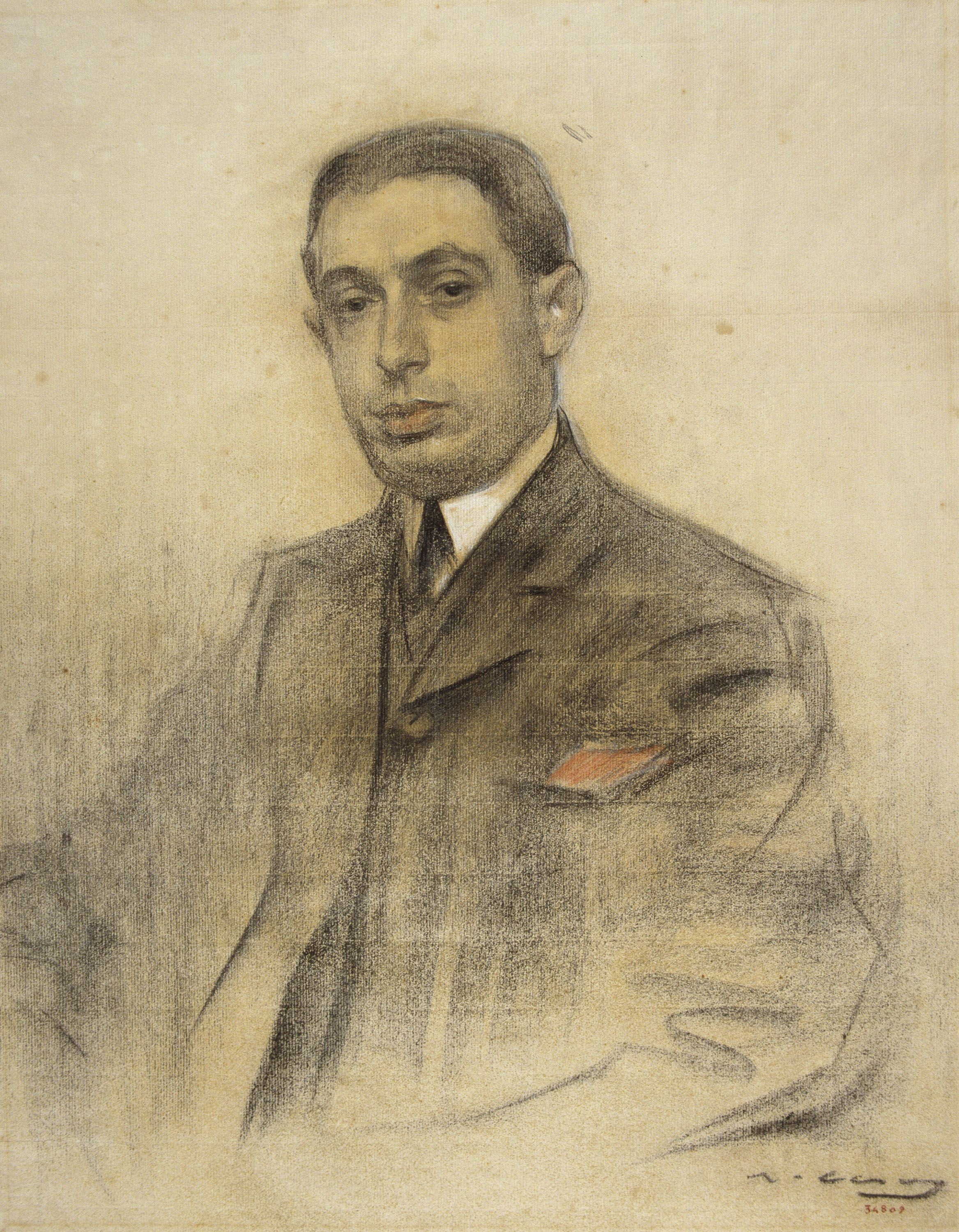 image for: Ramon Casas - Retrat d'Anselmo Fernández - Cap a 1905