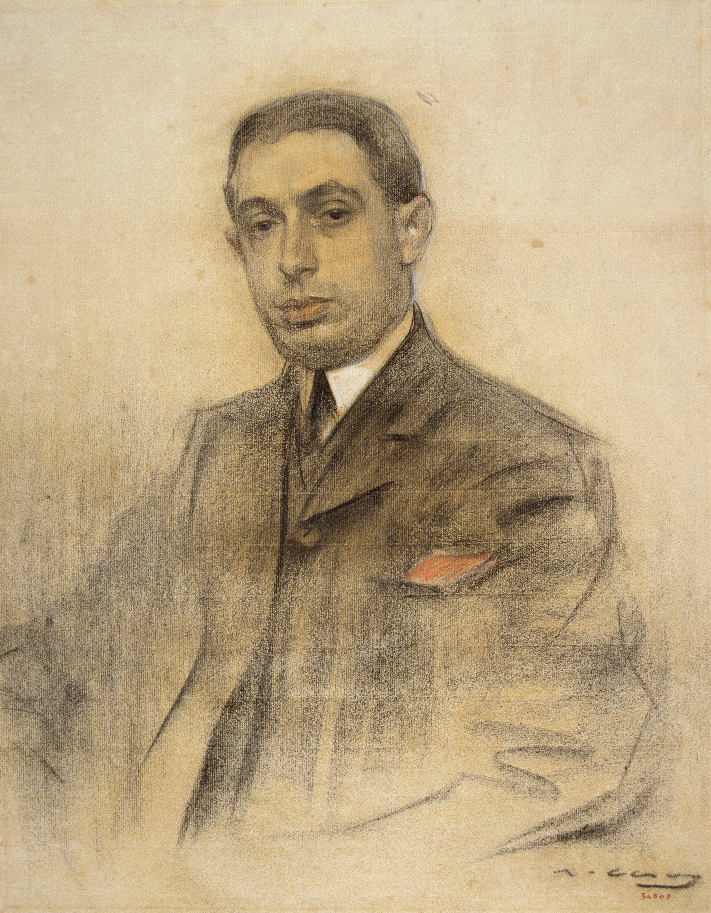 image for: Ramon Casas - Retrat d'Anselmo Fernández - Cap a 1905