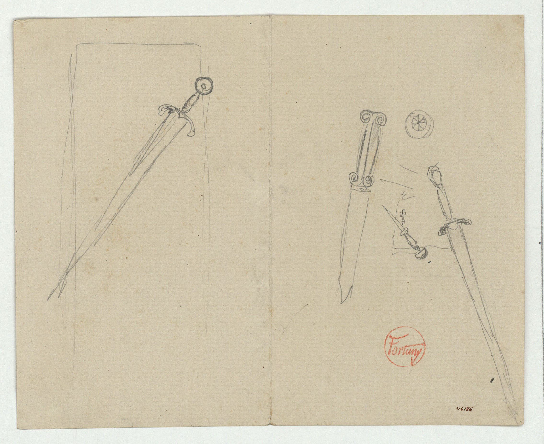 image for: Marià Fortuny - Espases i punyals - Cap a 1867-1872