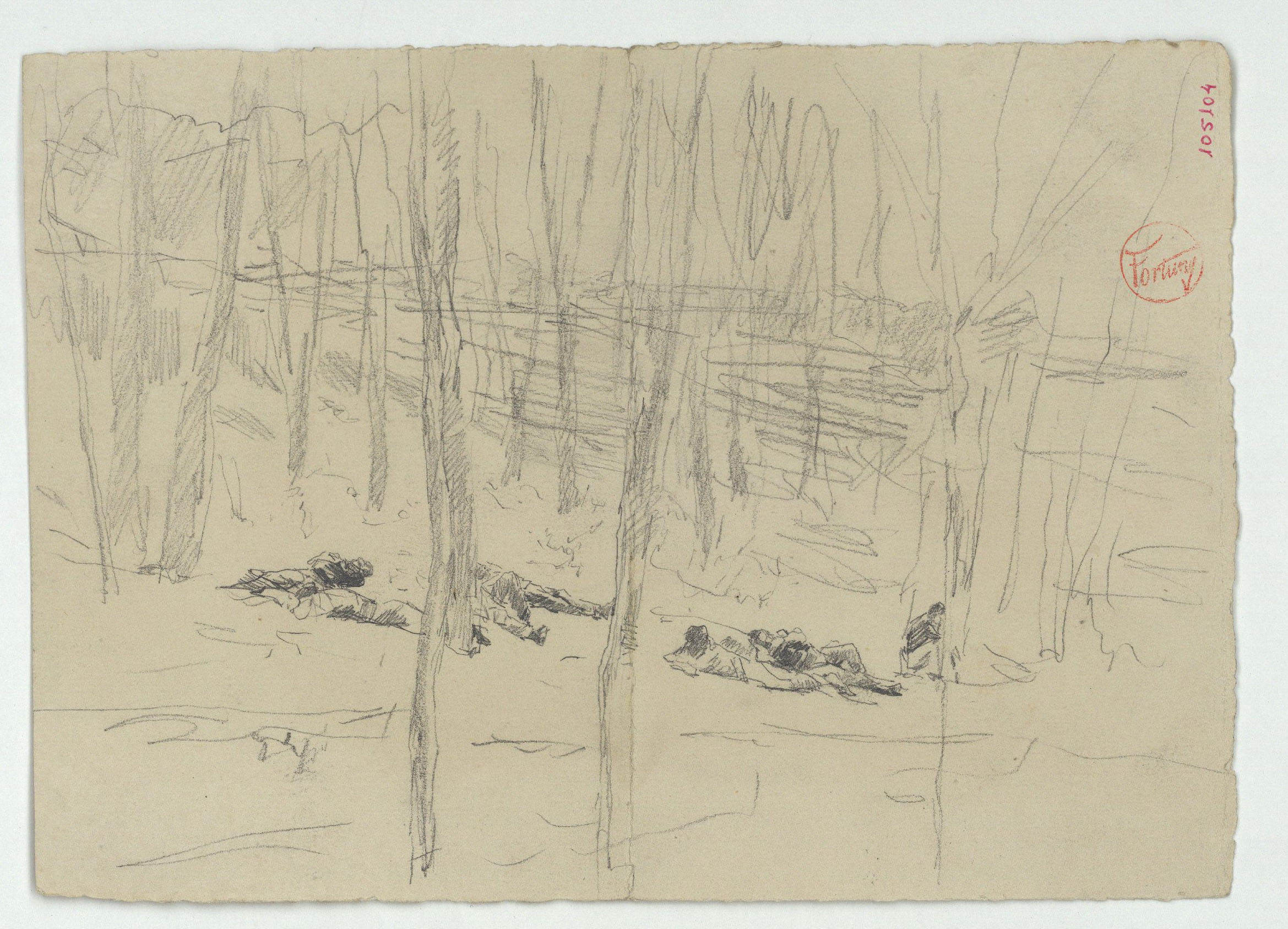 image for: Marià Fortuny - Figures al bosc - Cap a 1863-1872