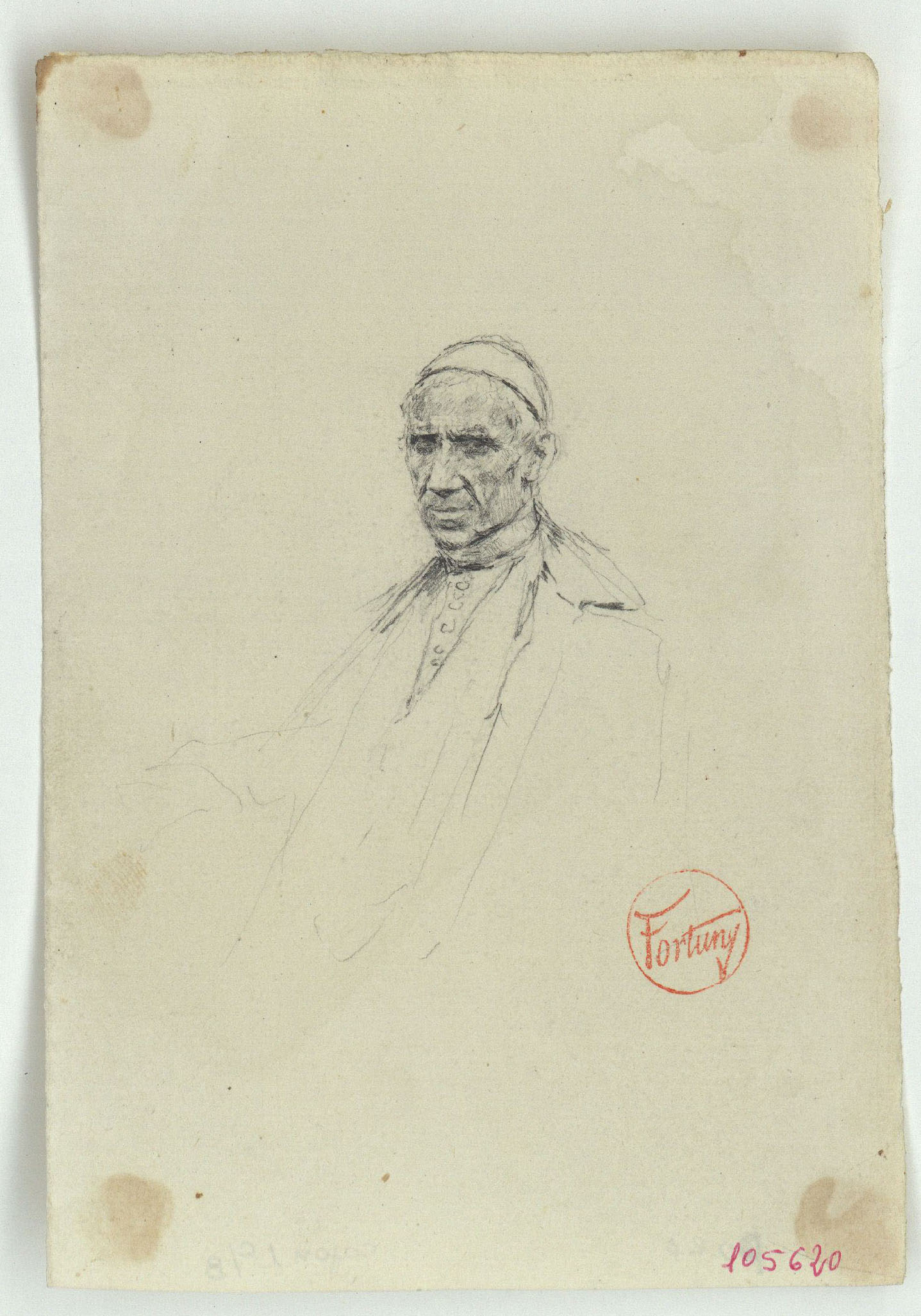image for: Marià Fortuny - Retrat d'un papa - Cap a 1863-1867