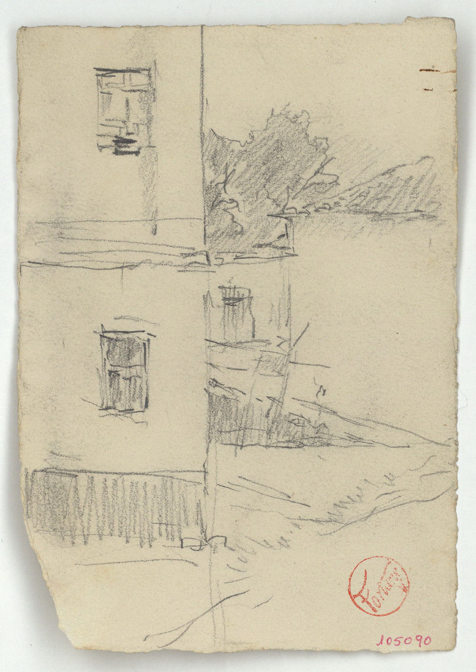 image for: Marià Fortuny - Detall de cases - Cap a 1870-1872