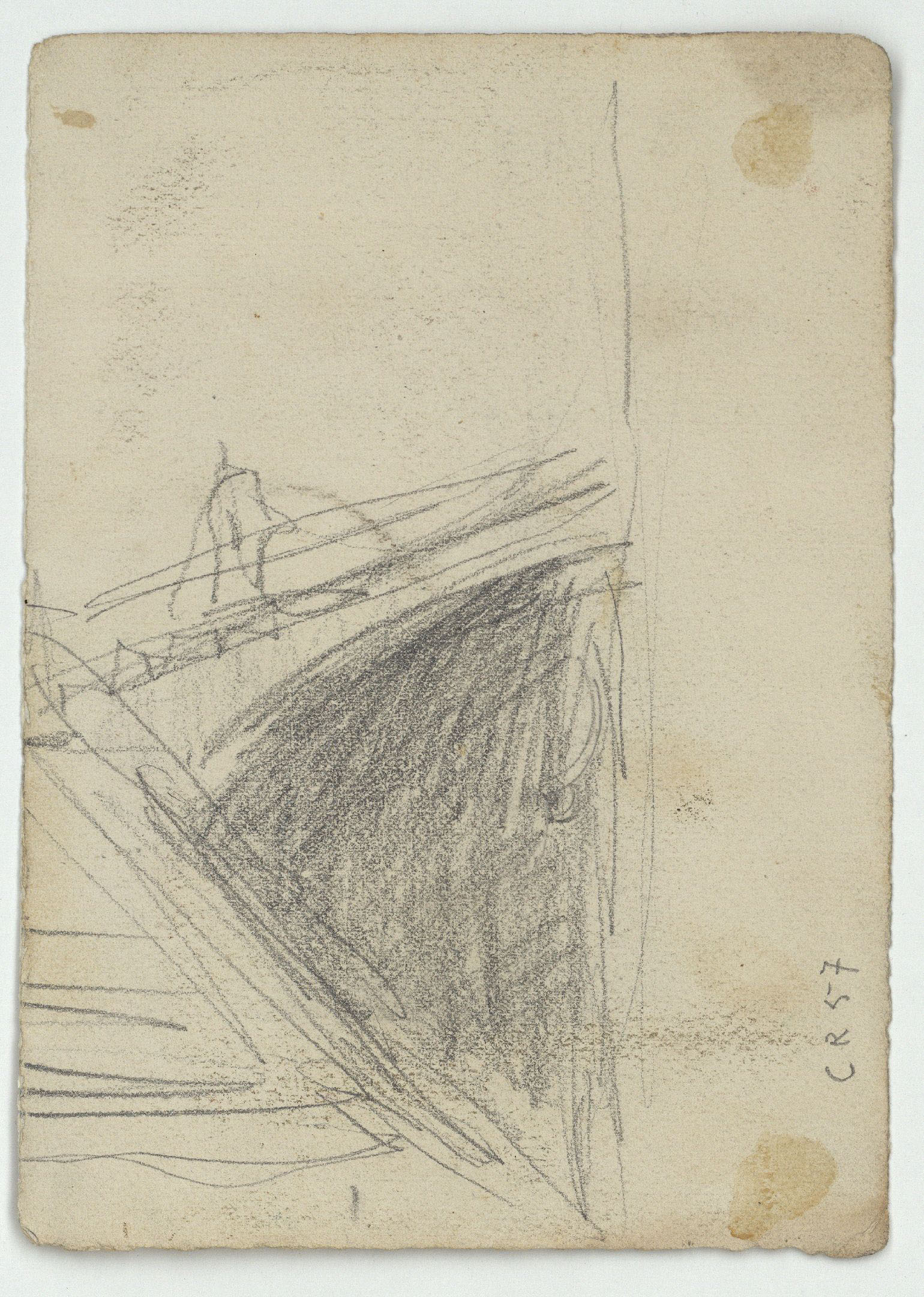 image for: Marià Fortuny - Gitana i altres figures (anvers) / Croquis inconcret (revers) - Cap a 1870-1872 [1]