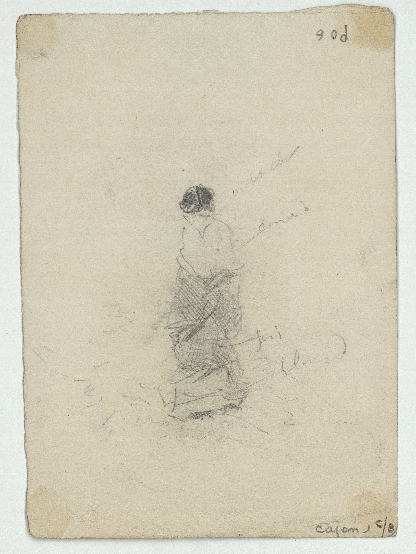 image for: Marià Fortuny - Bust de marroquí (anvers) / Figura femenina (revers) - Cap a 1867-1872 [1]