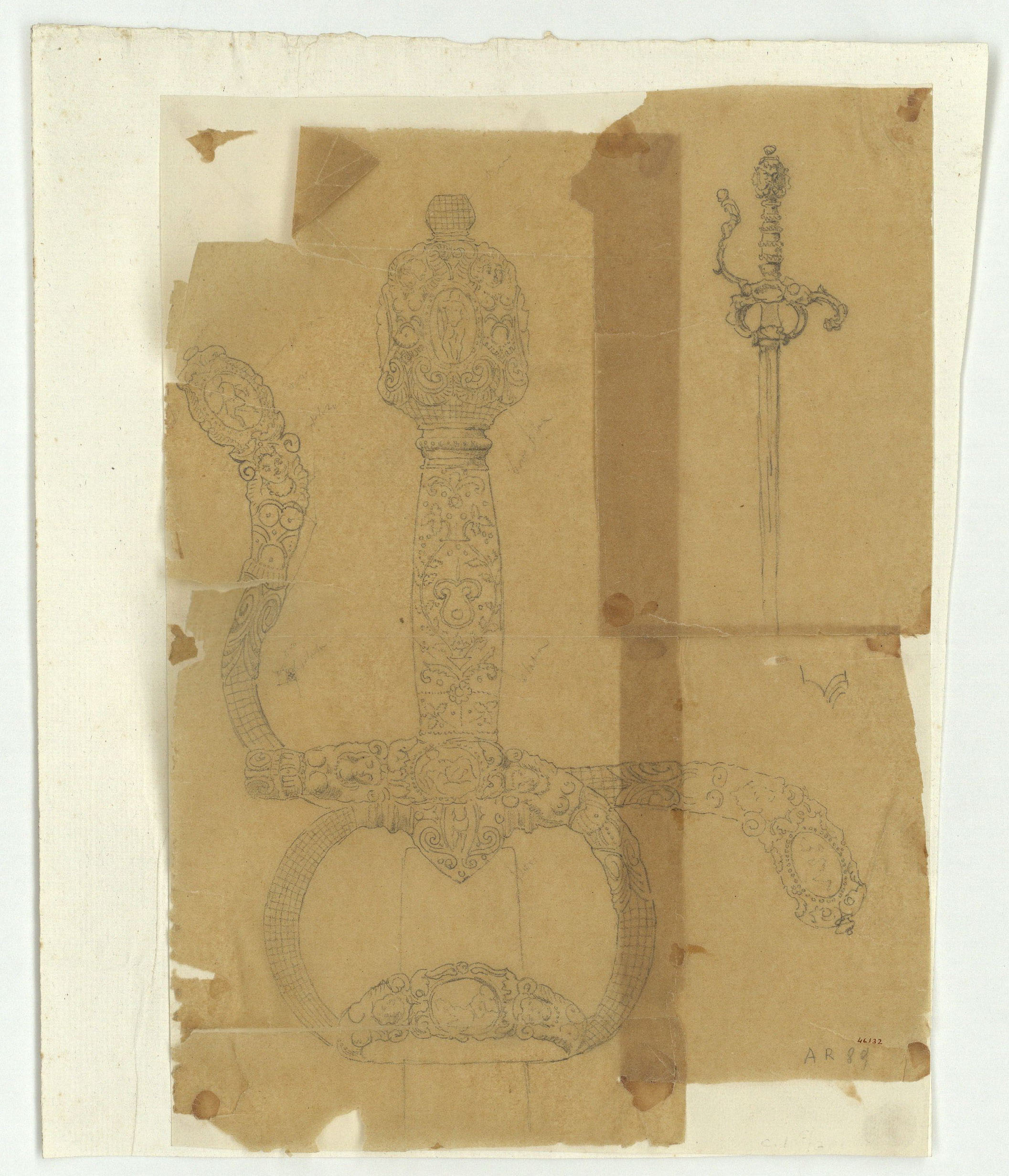 image for: Marià Fortuny - Calcs d'espasa d'estil renaixentista - Cap a 1870-1872