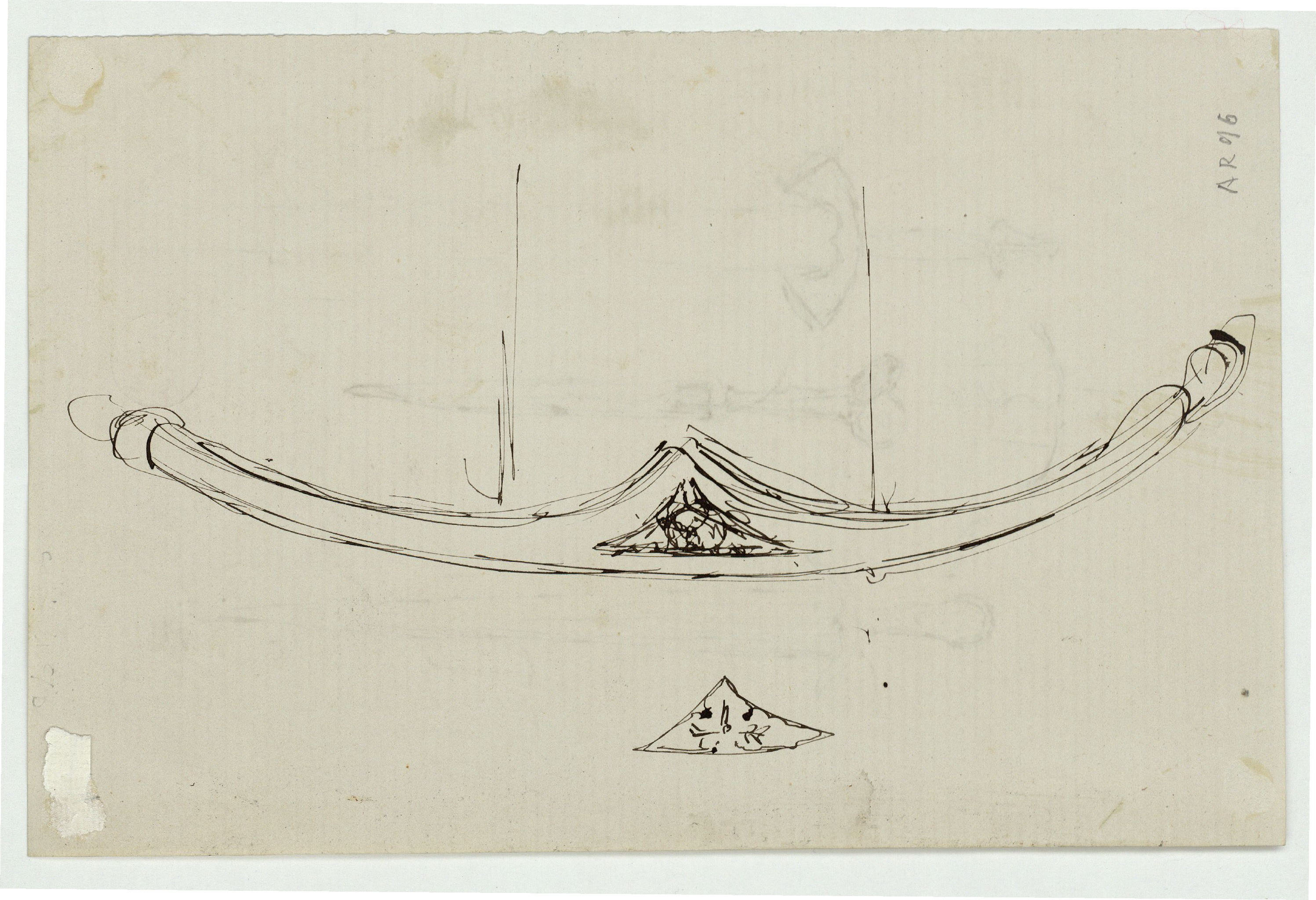 image for: Marià Fortuny - Apunt d'espases i un punyal (anvers) / Guardamà d'espasa (revers) - Cap a 1870-1872 [1]