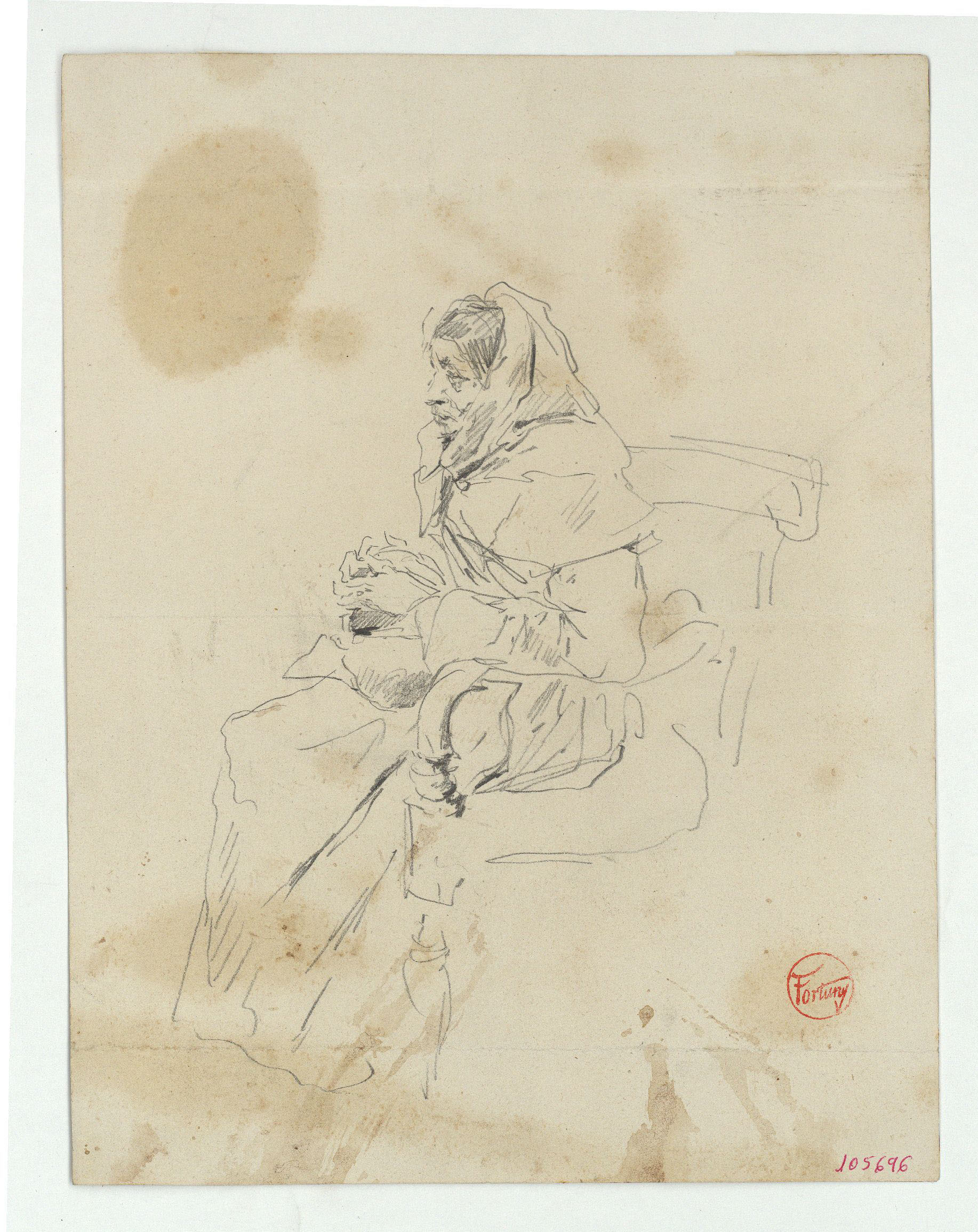 image for: Marià Fortuny - Dona vella - Cap a 1863-1872