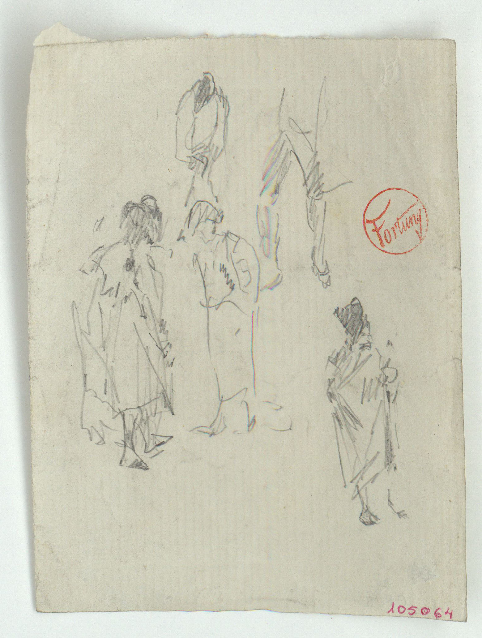 image for: Marià Fortuny - Figures del segle XVIII - Cap a 1867-1870