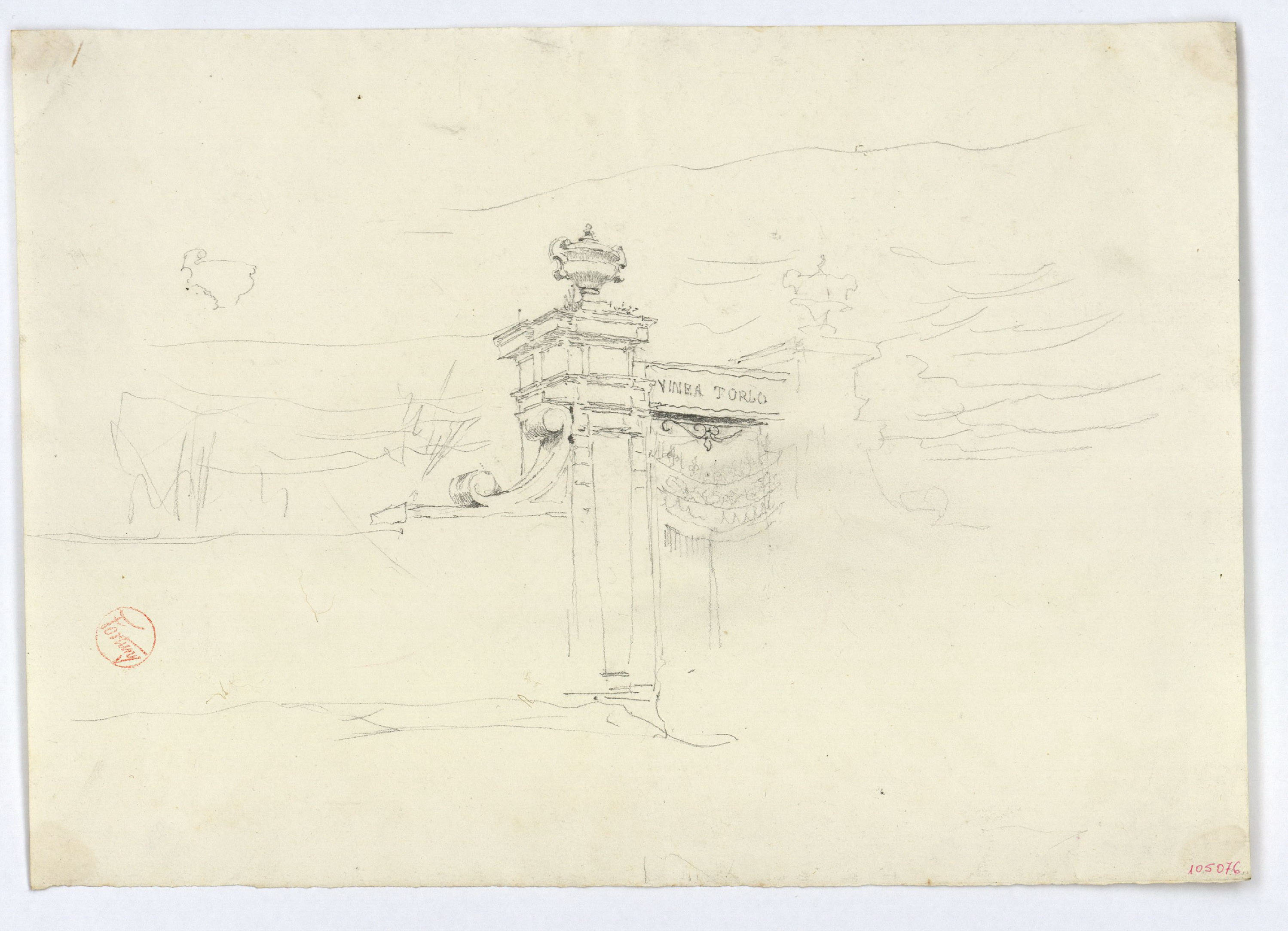 image for: Marià Fortuny - Detall de l'entrada a «villa» Torlonia - Cap a 1863-1867