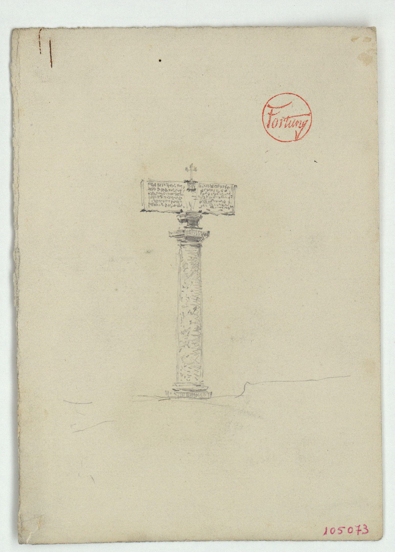 image for: Marià Fortuny - Columna coronada per una creu - Cap a 1867-1872