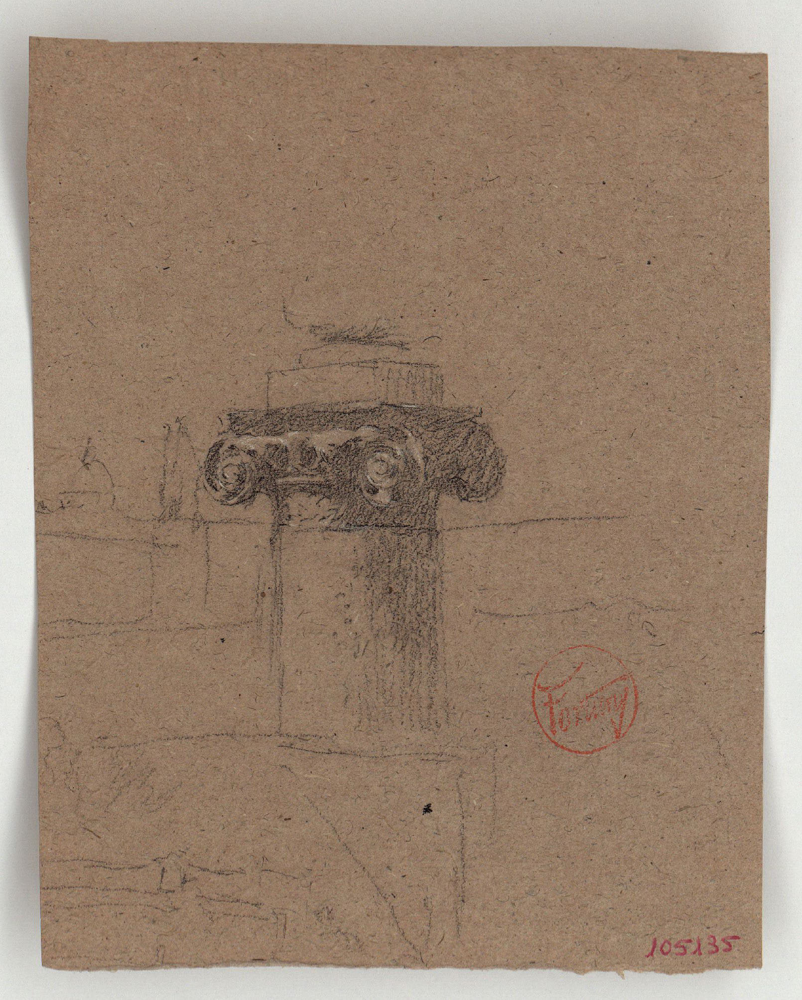 image for: Marià Fortuny - Capitell d'estil jònic - Cap a 1863-1865