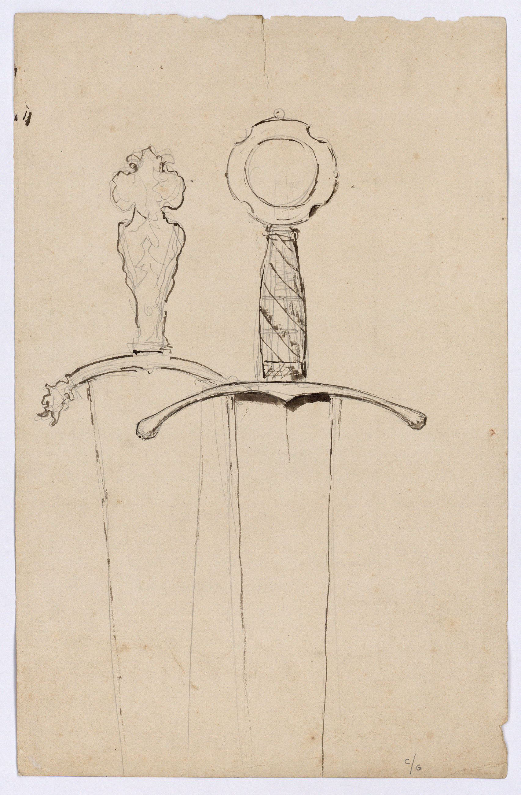 image for: Marià Fortuny - Espases d'estil musulmà (anvers) / Espases d'estil musulmà (revers) - Cap a 1867-1872 [1]