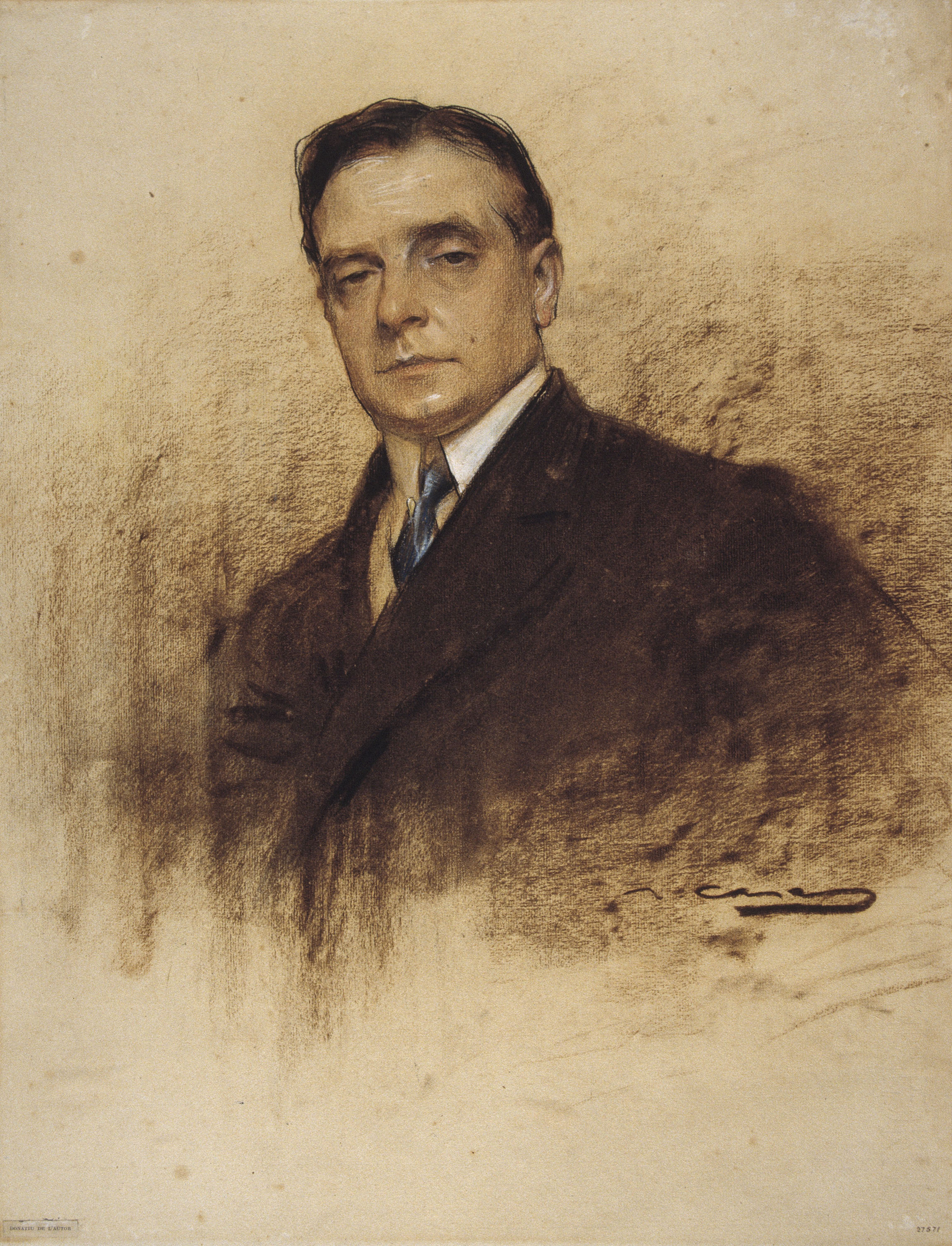image for: Ramon Casas - Retrat d'Enric Borràs - Cap a 1904-1905