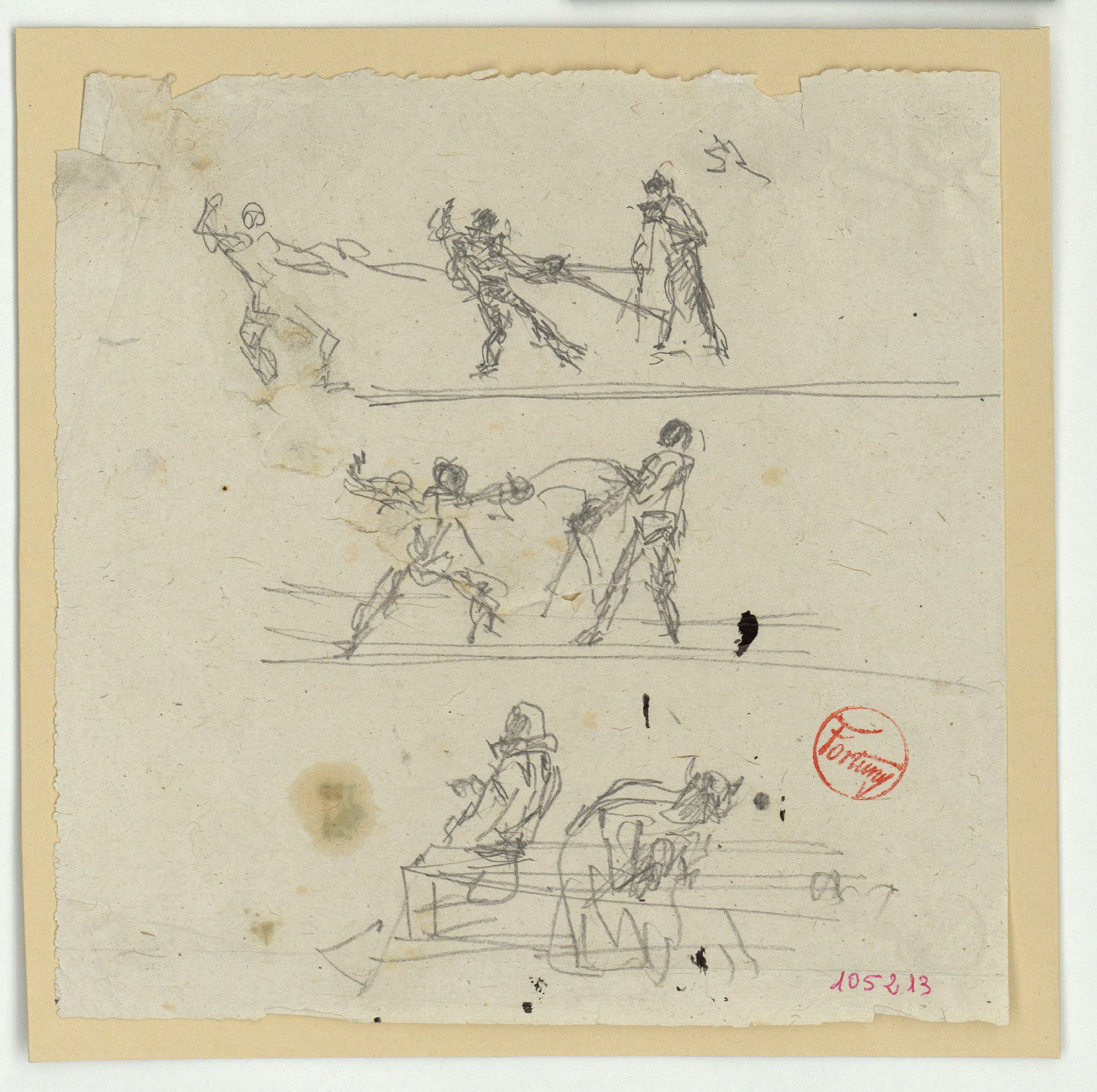 image for: Marià Fortuny - Estudi per al quadre «Passatemps de gentilhomes» - Cap a 1870