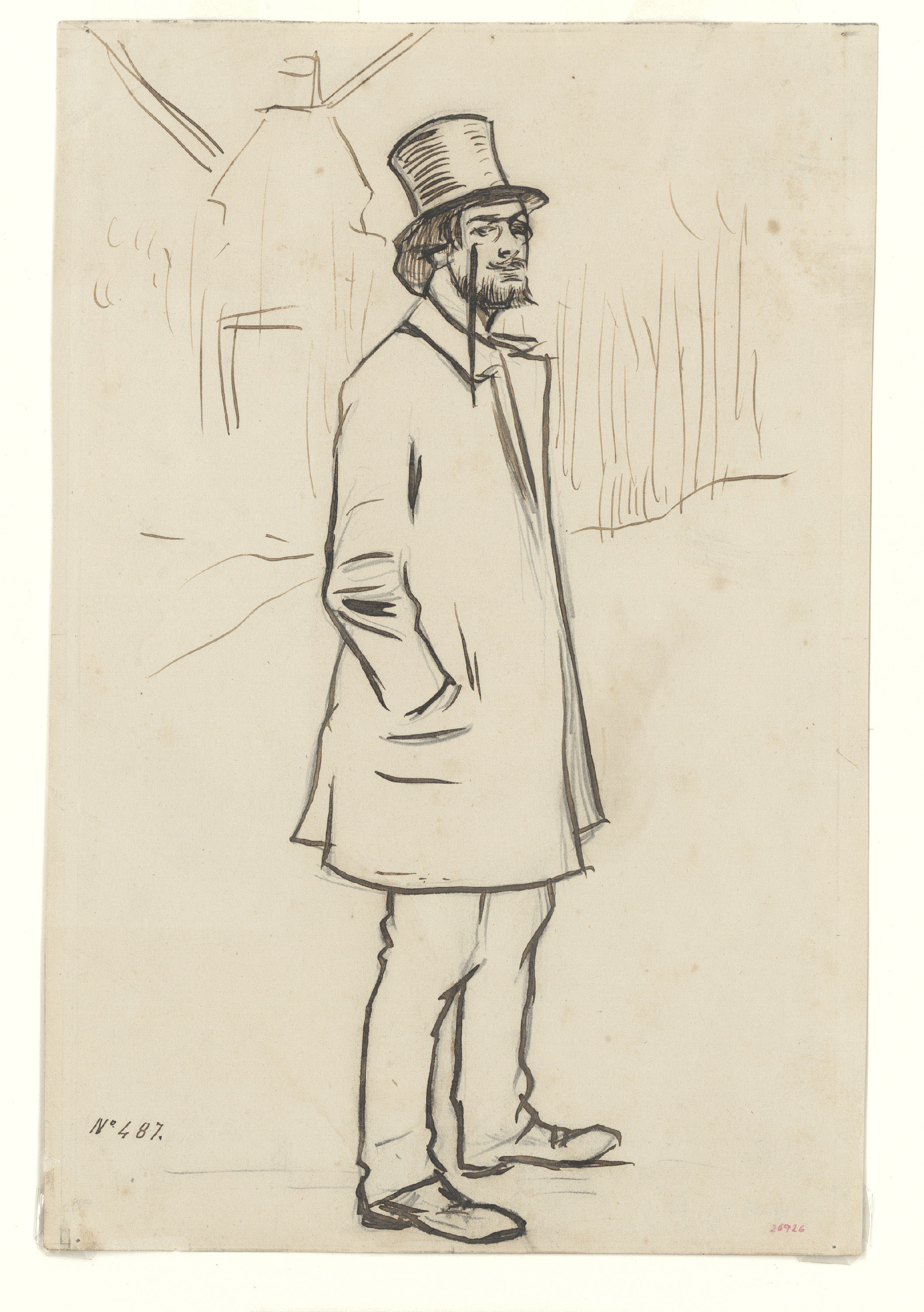 image for: Ramon Casas - Estudi per al quadre «Retrat d'Erik Satie» - Cap a 1891