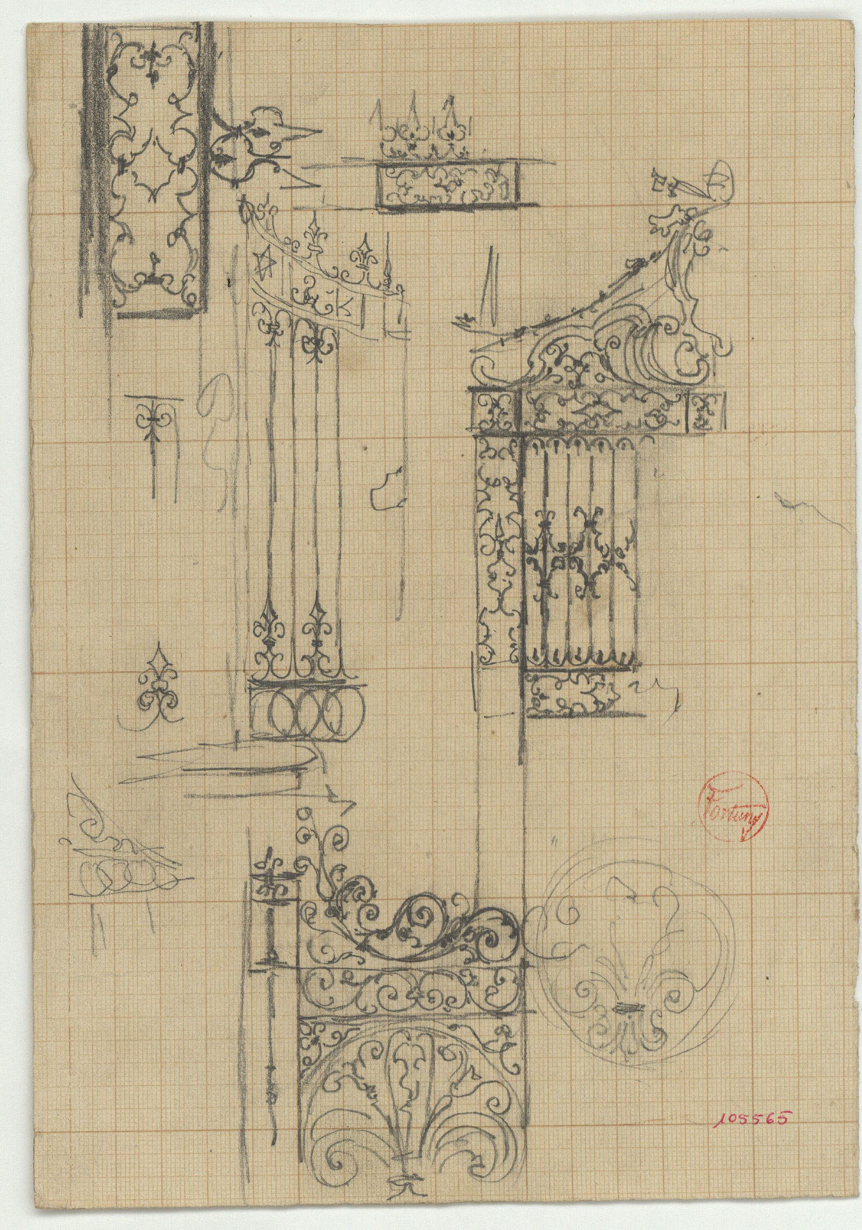 image for: Marià Fortuny - Estudi per al quadre «El jardí dels poetes» [?] - Cap a 1871