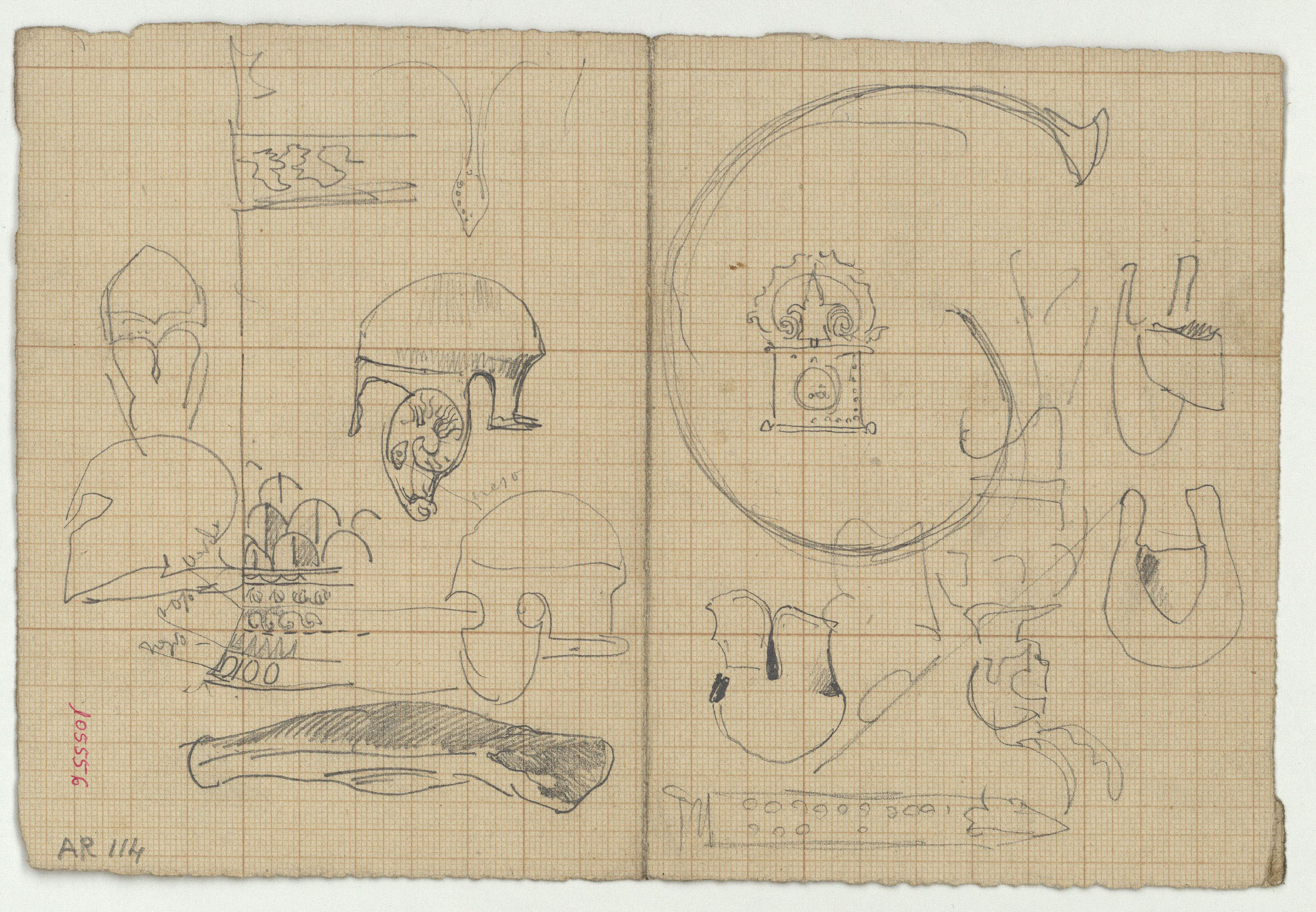 image for: Marià Fortuny - Cascs de guerrers i altres objectes - Cap a 1867-1872