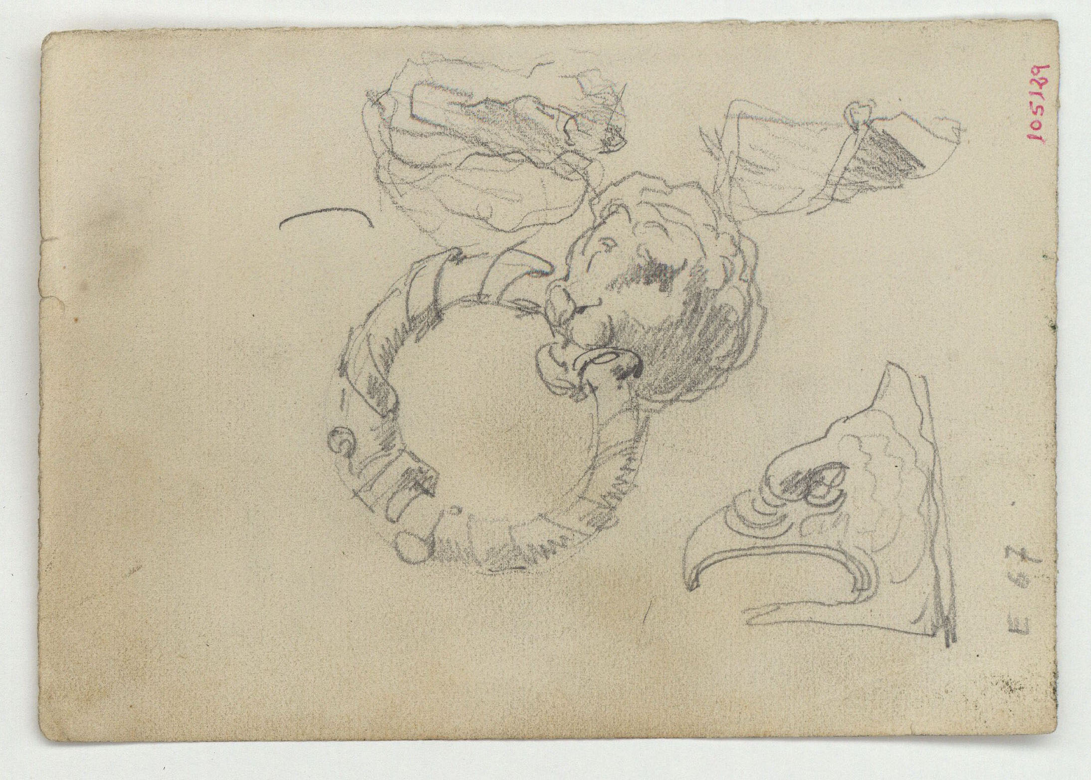 image for: Marià Fortuny - Porxades i gelosies (anvers) / Picaportes (revers) - Cap a 1870-1872 [1]