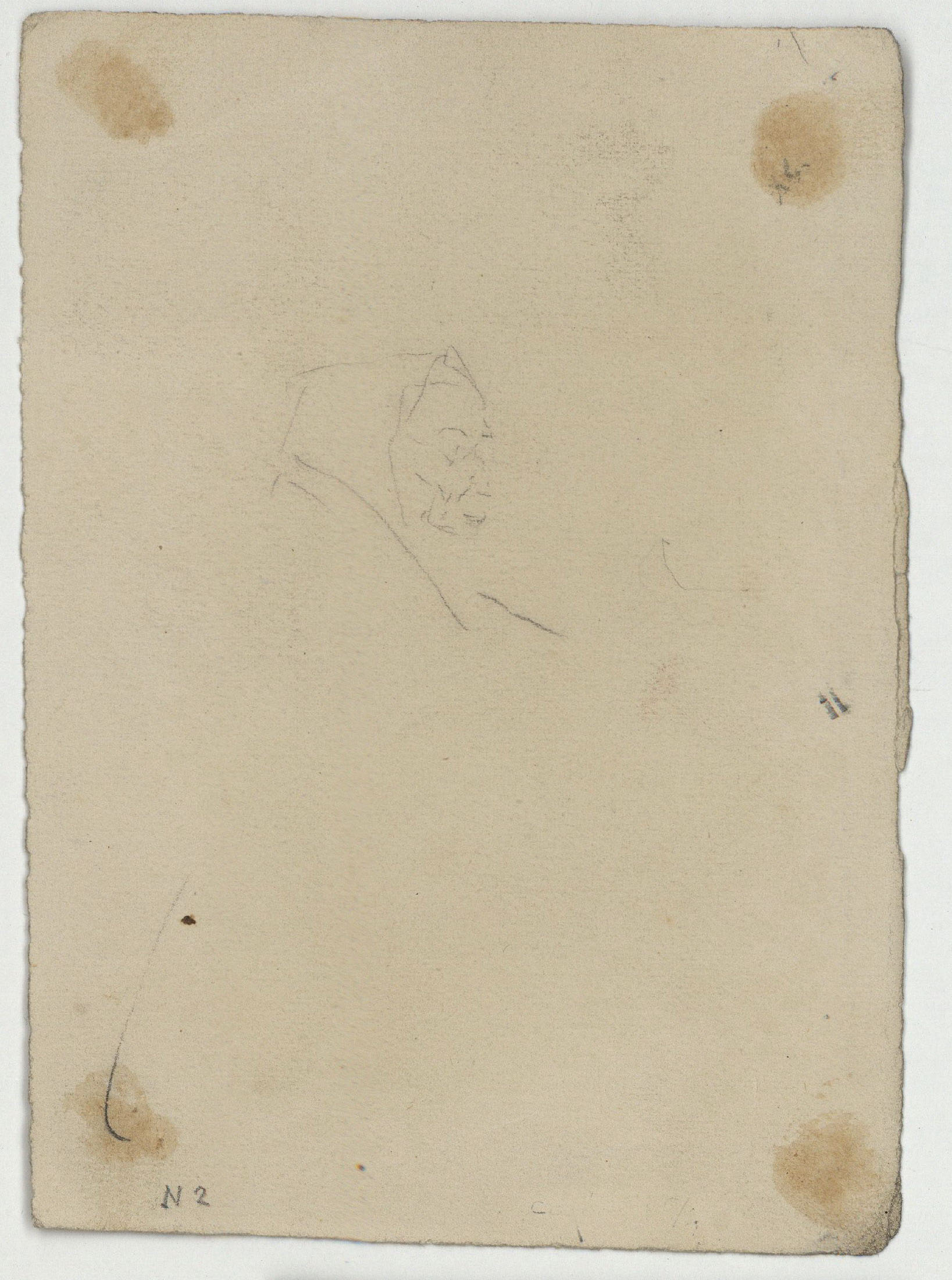 image for: Marià Fortuny - Escala amb balustrada (anvers) / Cap de dona vella (revers) - Cap a 1867-1872 [1]