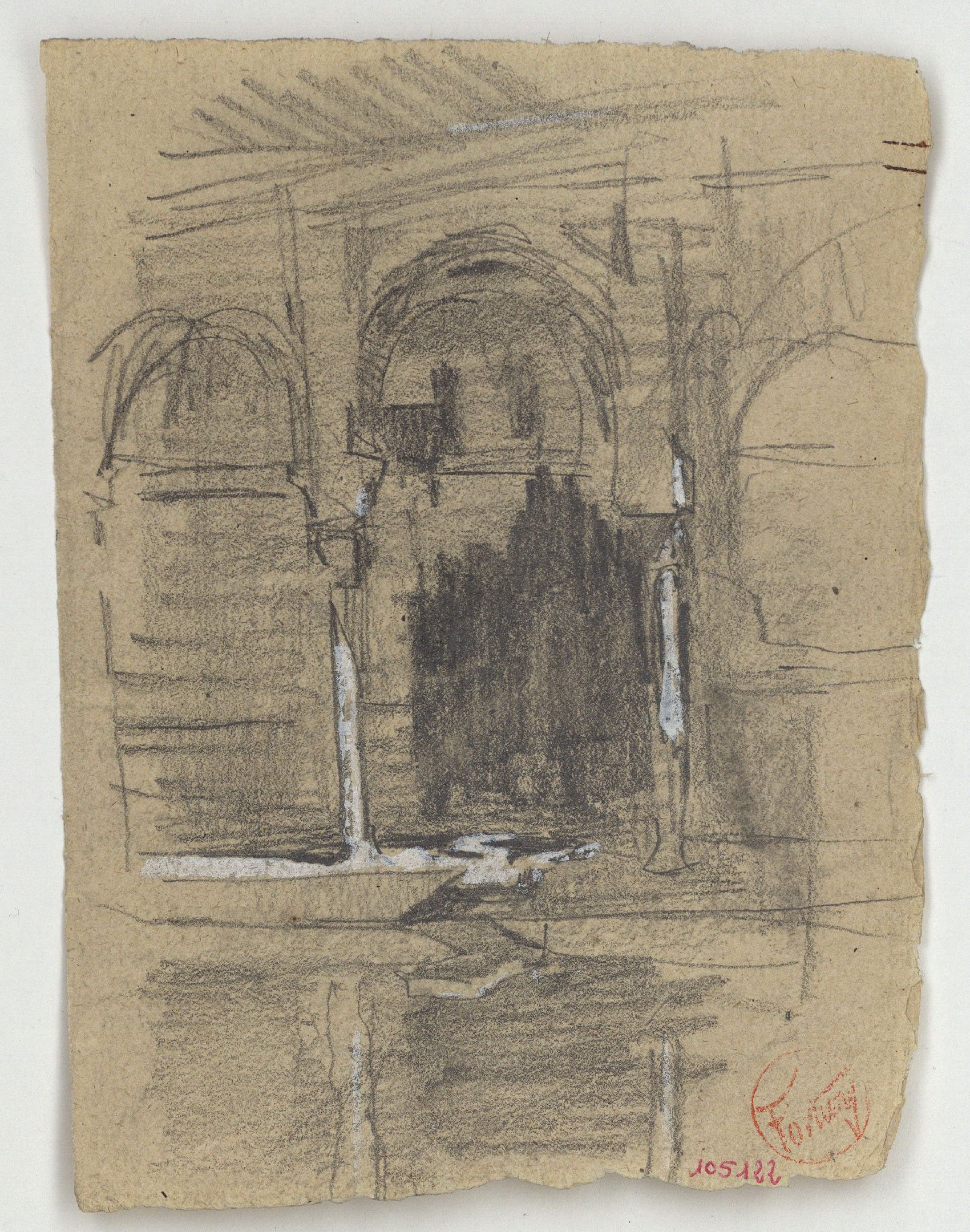 image for: Marià Fortuny - Porxada d'estil musulmà i aljub - Cap a 1860-1862