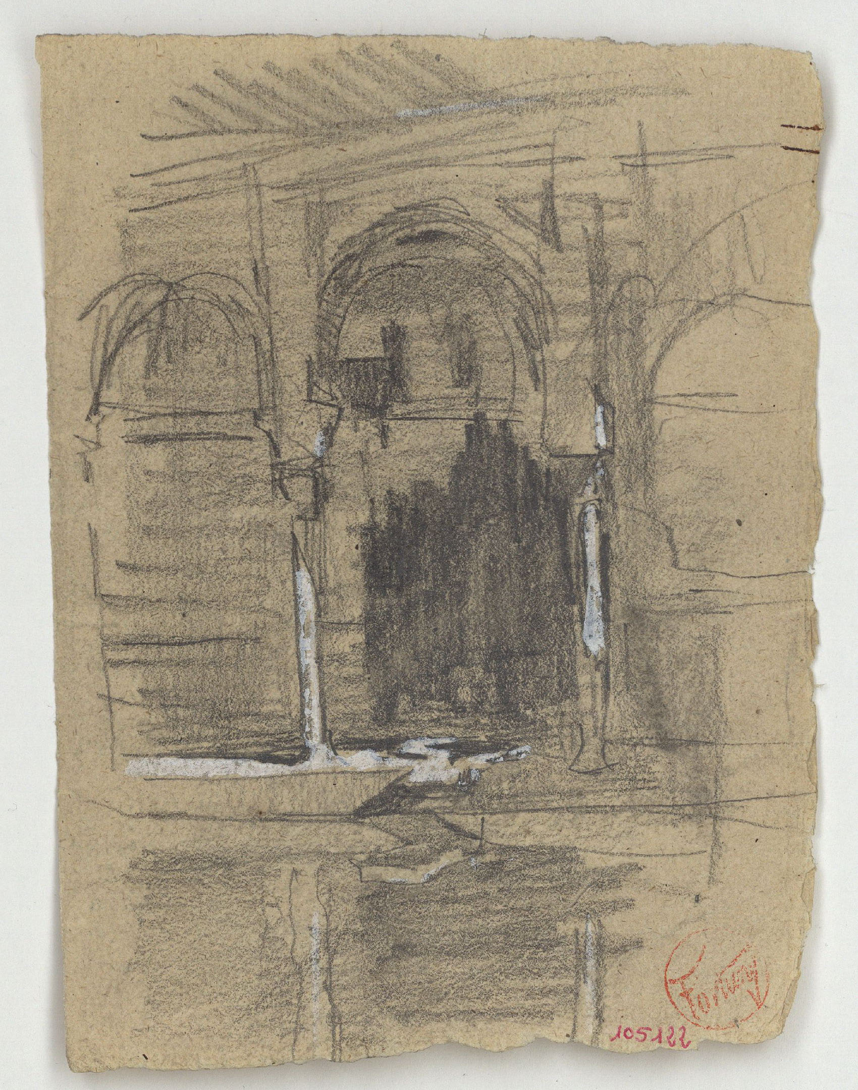 image for: Marià Fortuny - Porxada d'estil musulmà i aljub - Cap a 1860-1862