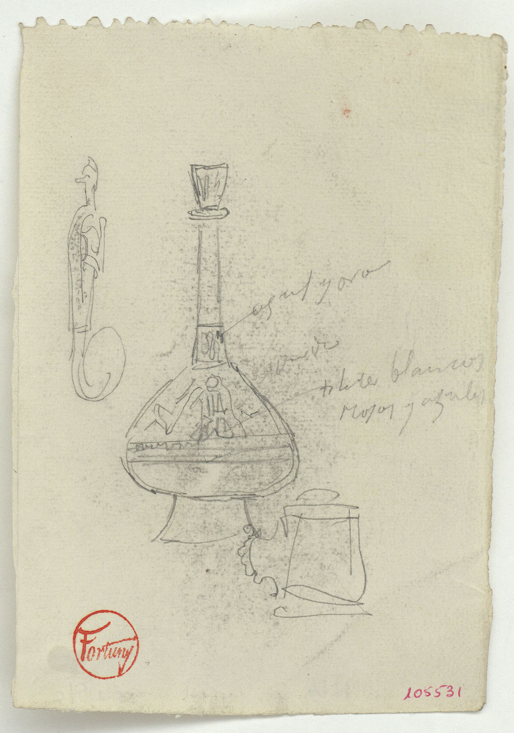 image for: Marià Fortuny - Ampolla d'estil musulmà i altres objectes - Cap a 1870-1872