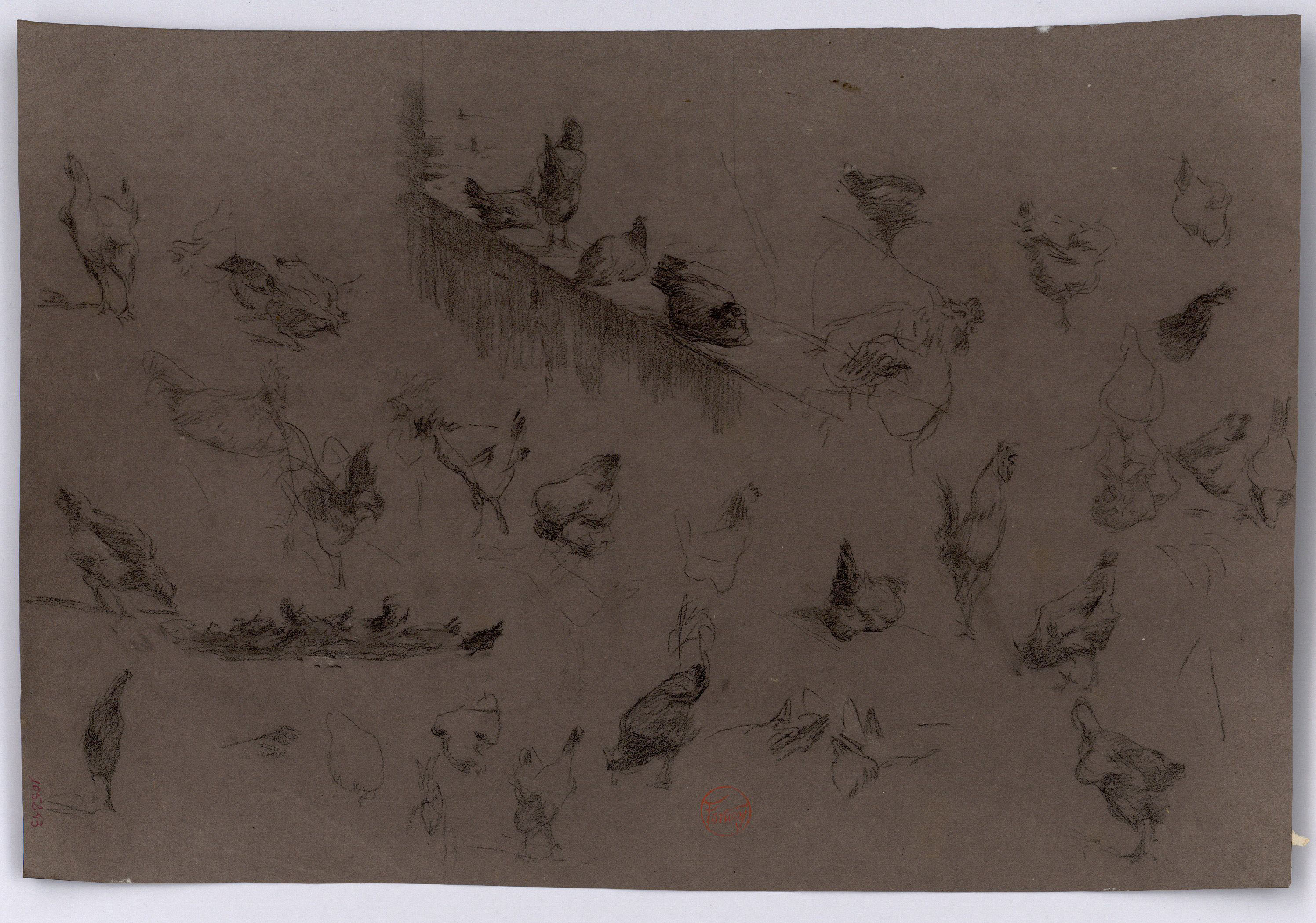 image for: Marià Fortuny - Estudi per al quadre «El corral» - Cap a 1869
