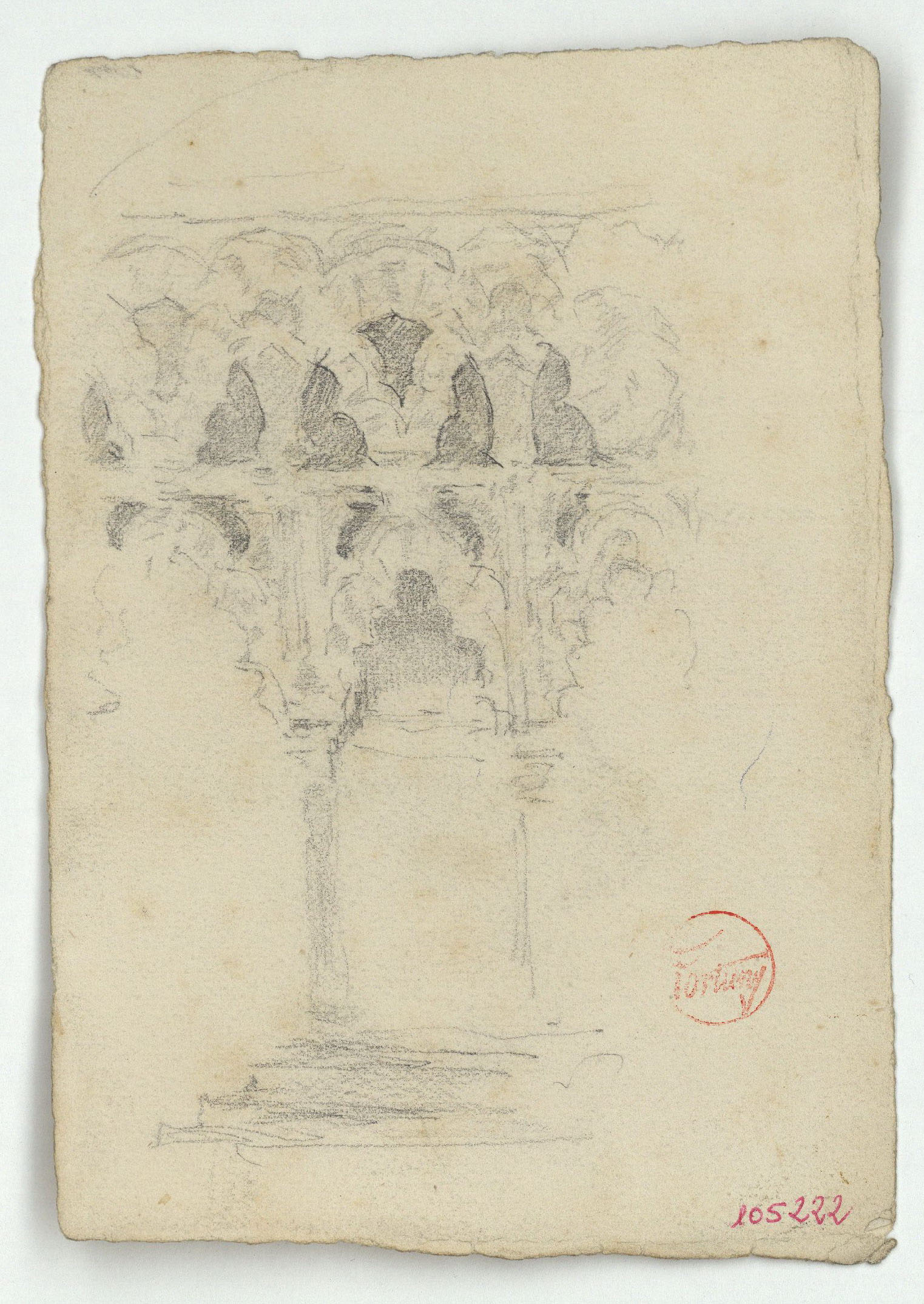 image for: Marià Fortuny - Arcuacions d'estil musulmà (anvers) / Entrada del mihrab de la mesquita de Còrdova (revers) - Cap a 1870-1872