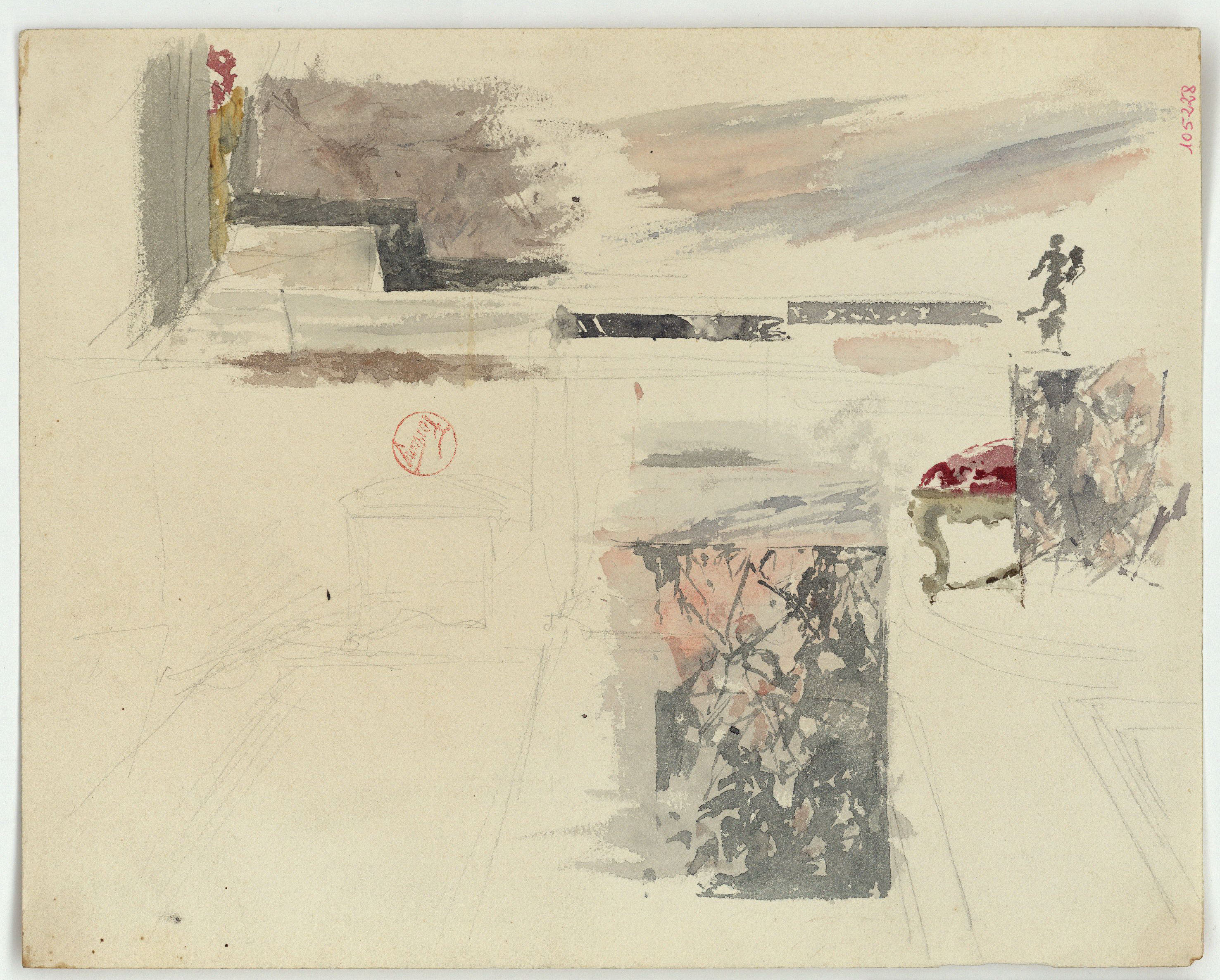 image for: Marià Fortuny - Croquis de l'interior d'un saló - Cap a 1867-1874