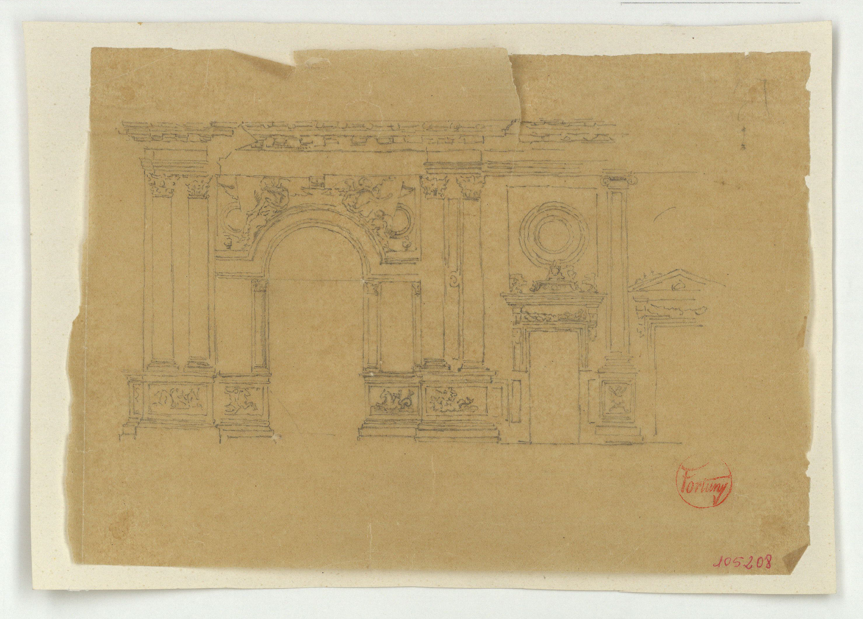 image for: Marià Fortuny - Palau de Carles V a l'Alhambra de Granada (calc) - 1870-1872