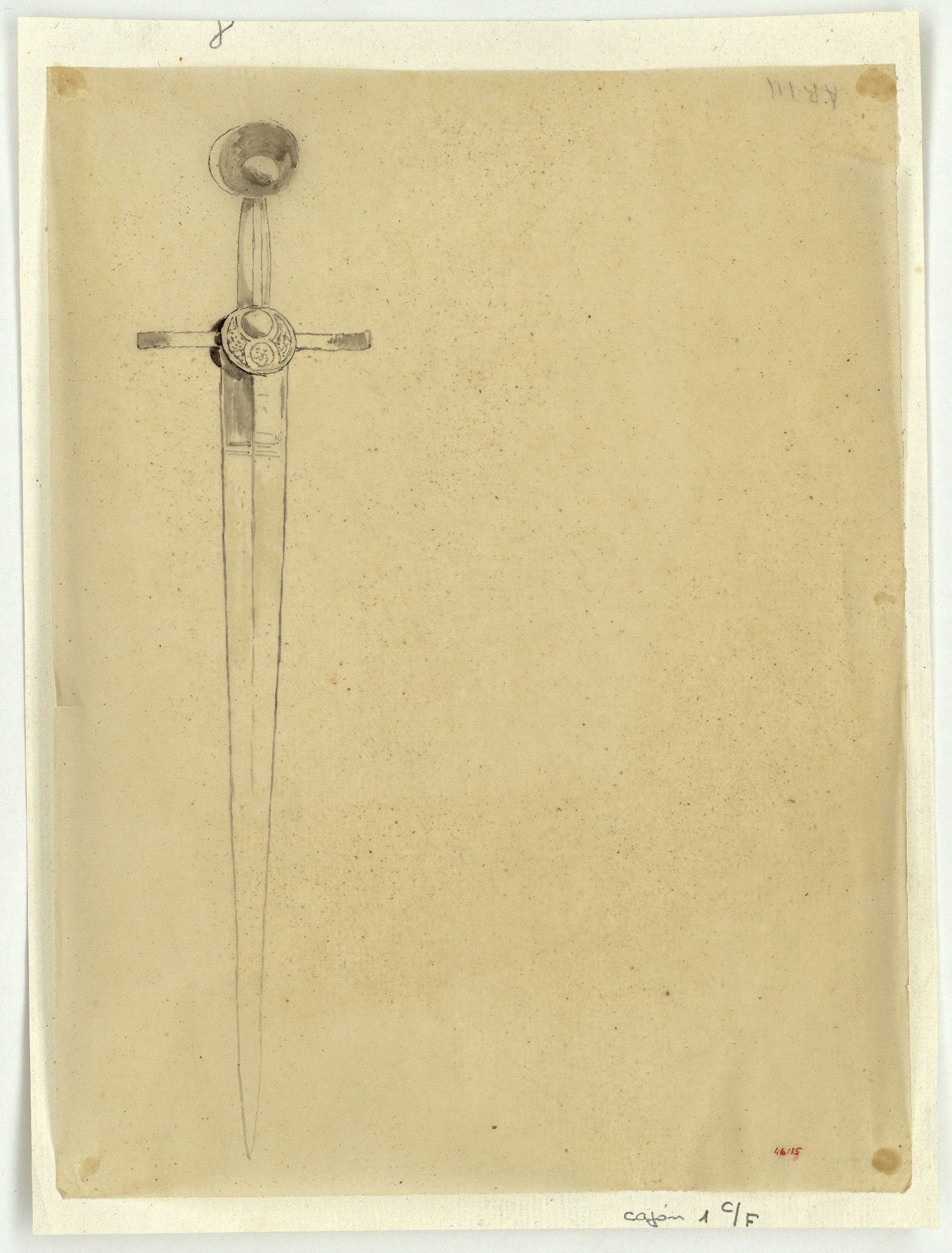 image for: Marià Fortuny - Calc [?] d'espasa d'estil musulmà - Cap a 1870-1872