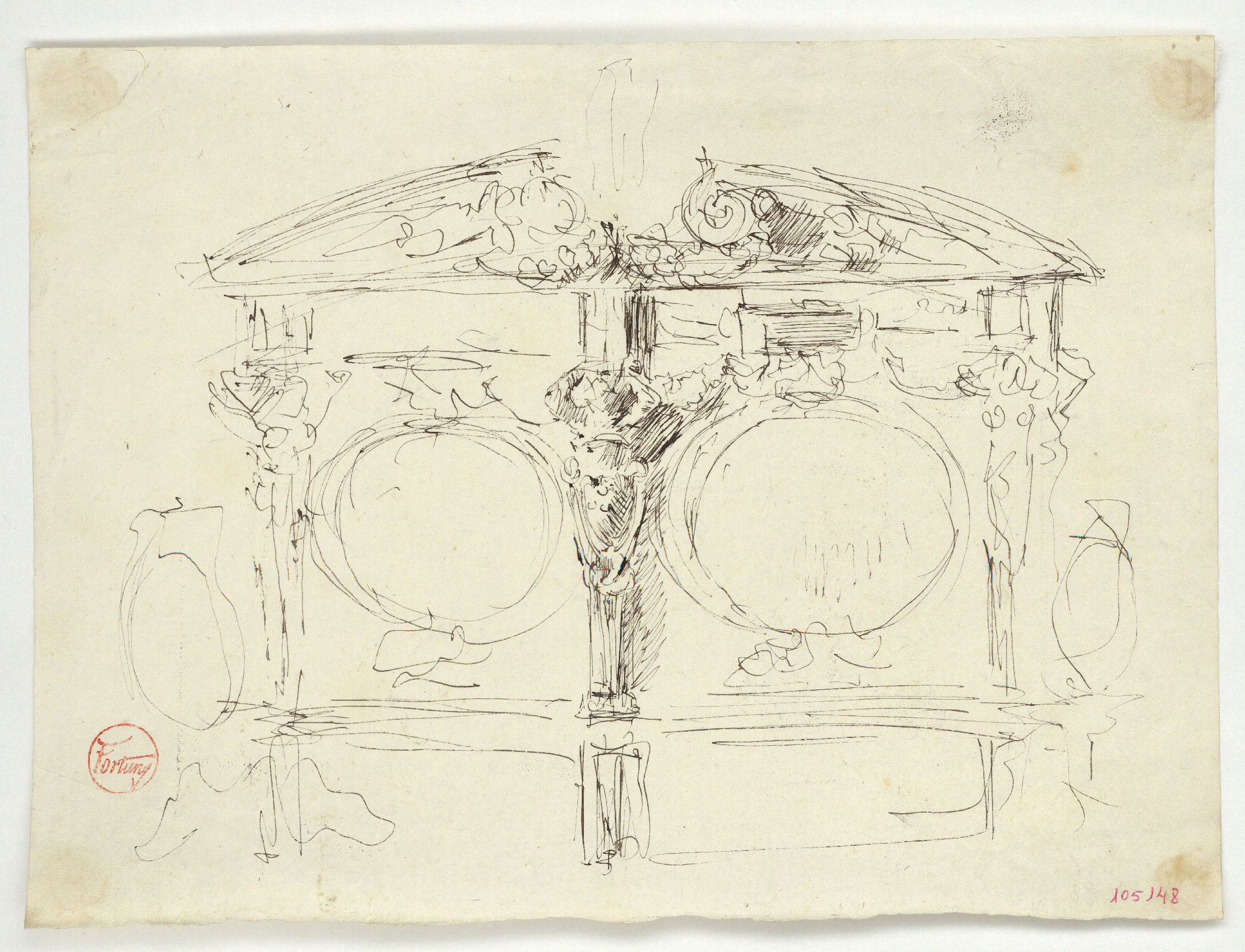 image for: Marià Fortuny - Ornament arquitectònic - Cap a 1867-1870