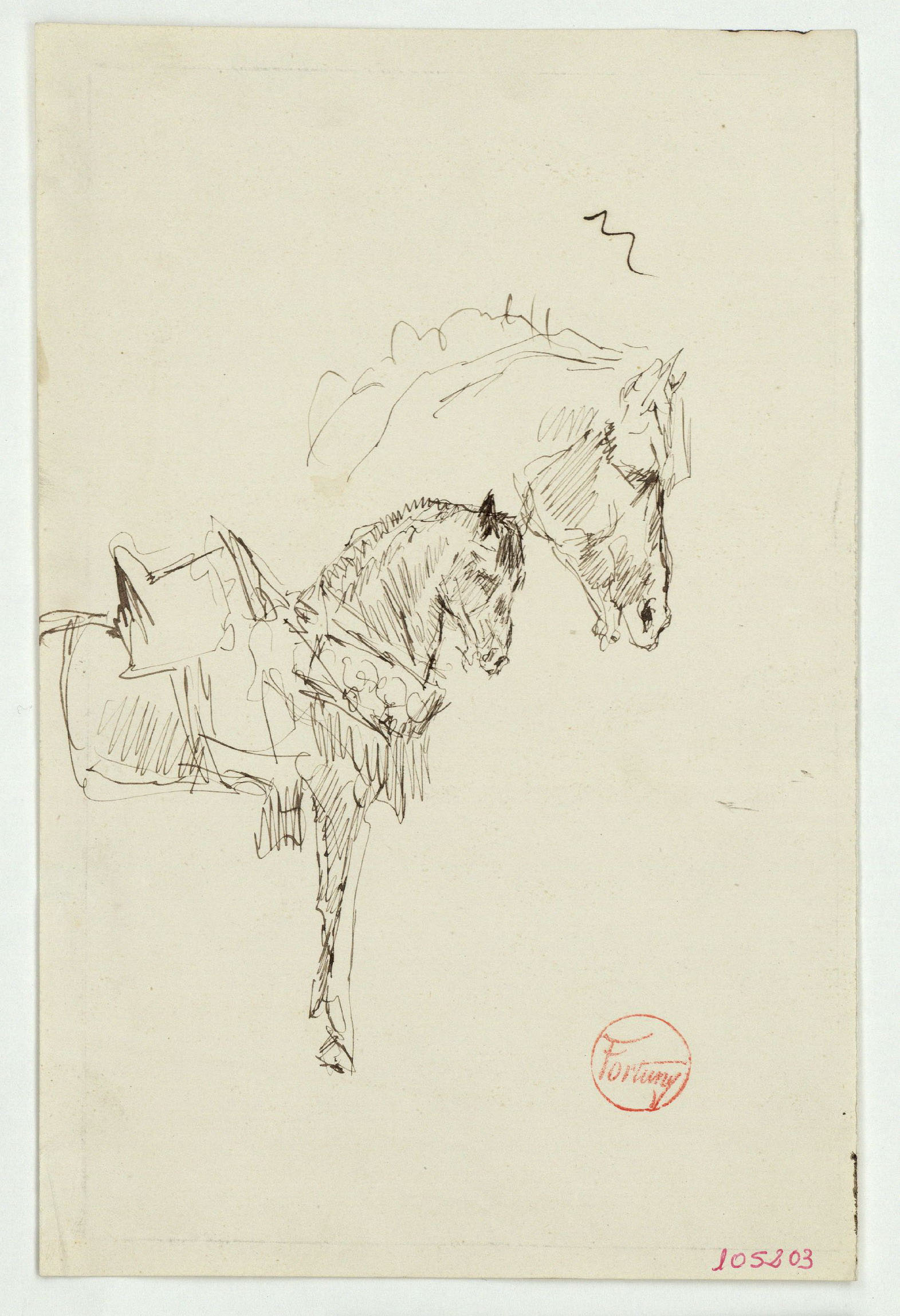 image for: Marià Fortuny - Estudi de cavall - Cap a 1860-1862