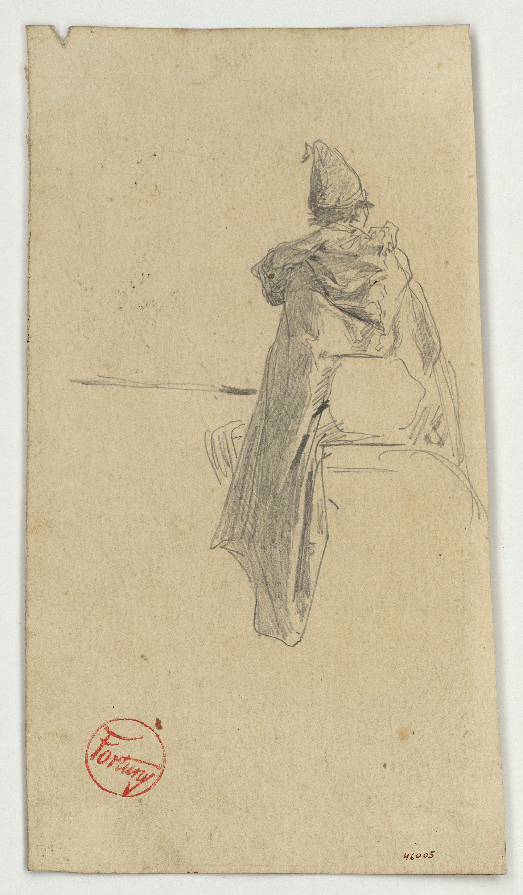 image for: Marià Fortuny - Mohazni (soldat reial) a cavall. Estudi per al quadre «La batalla de Tetuan» - Cap a 1860