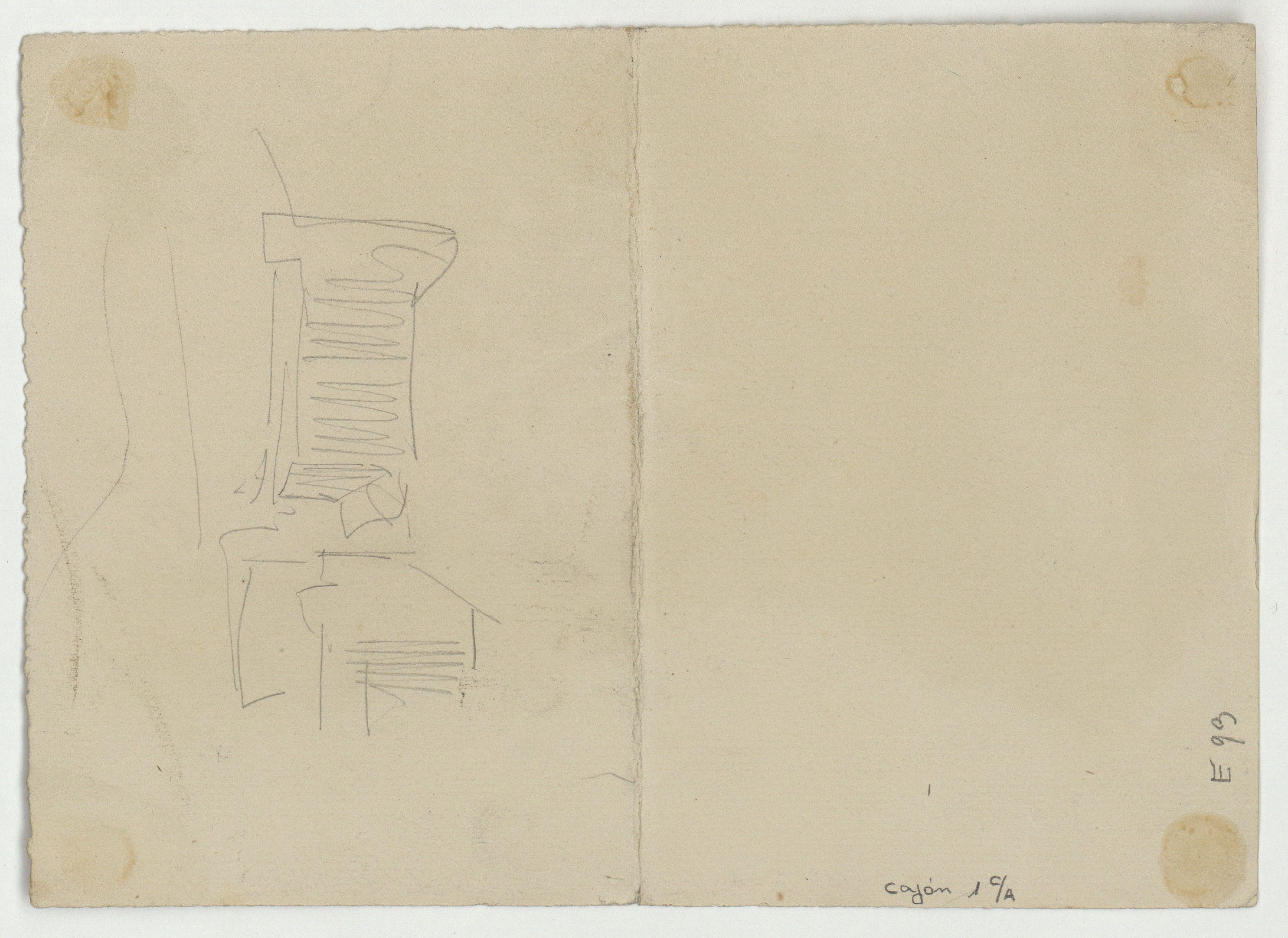 image for: Marià Fortuny - Paisatge amb marroquins (anvers) / Croquis inconcret (revers) - Cap a 1860-1862 [1]